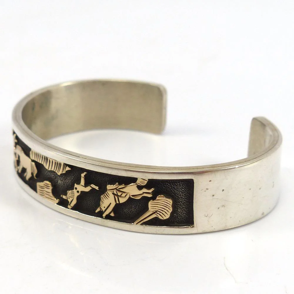 Gold on Silver Storyteller Cuff - Image 4
