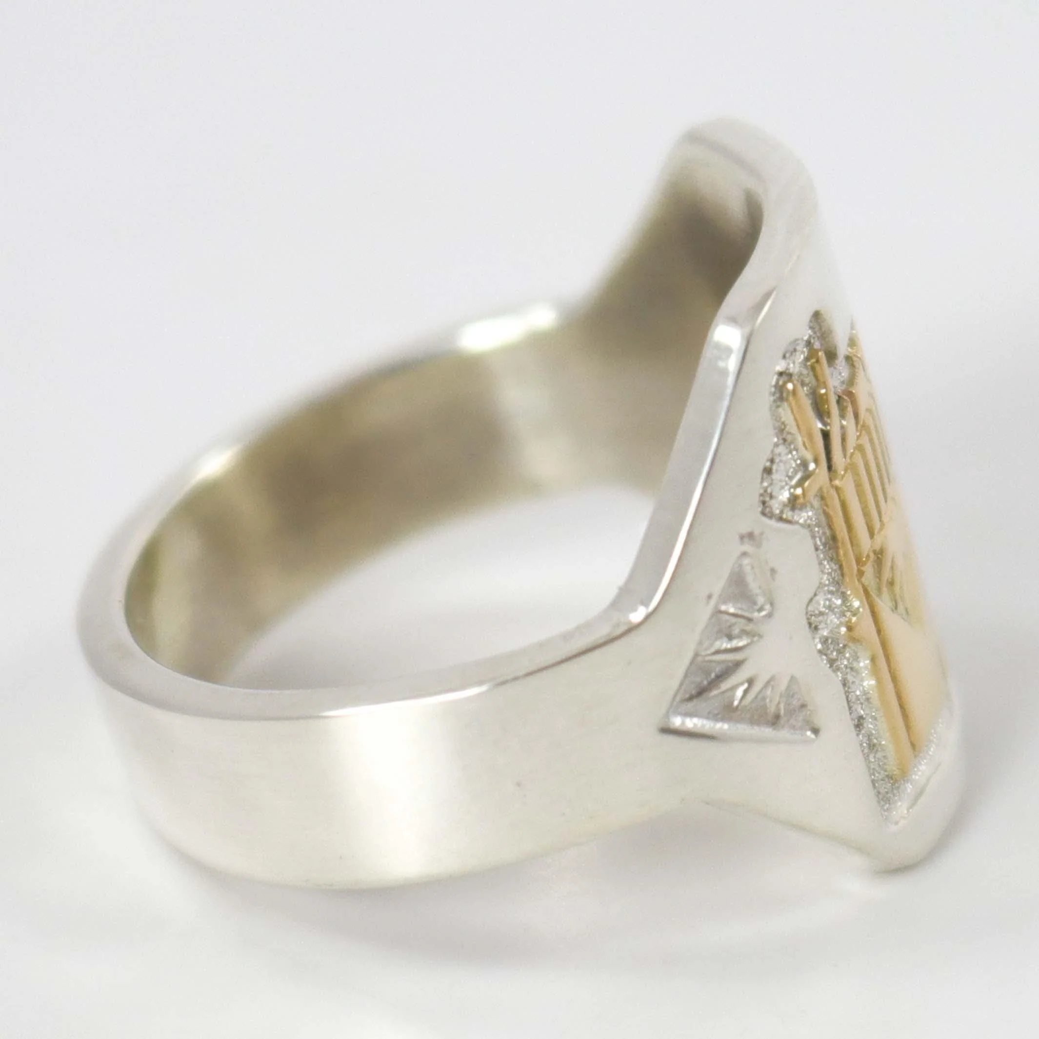Gold on Silver Weaver Ring - Image 3