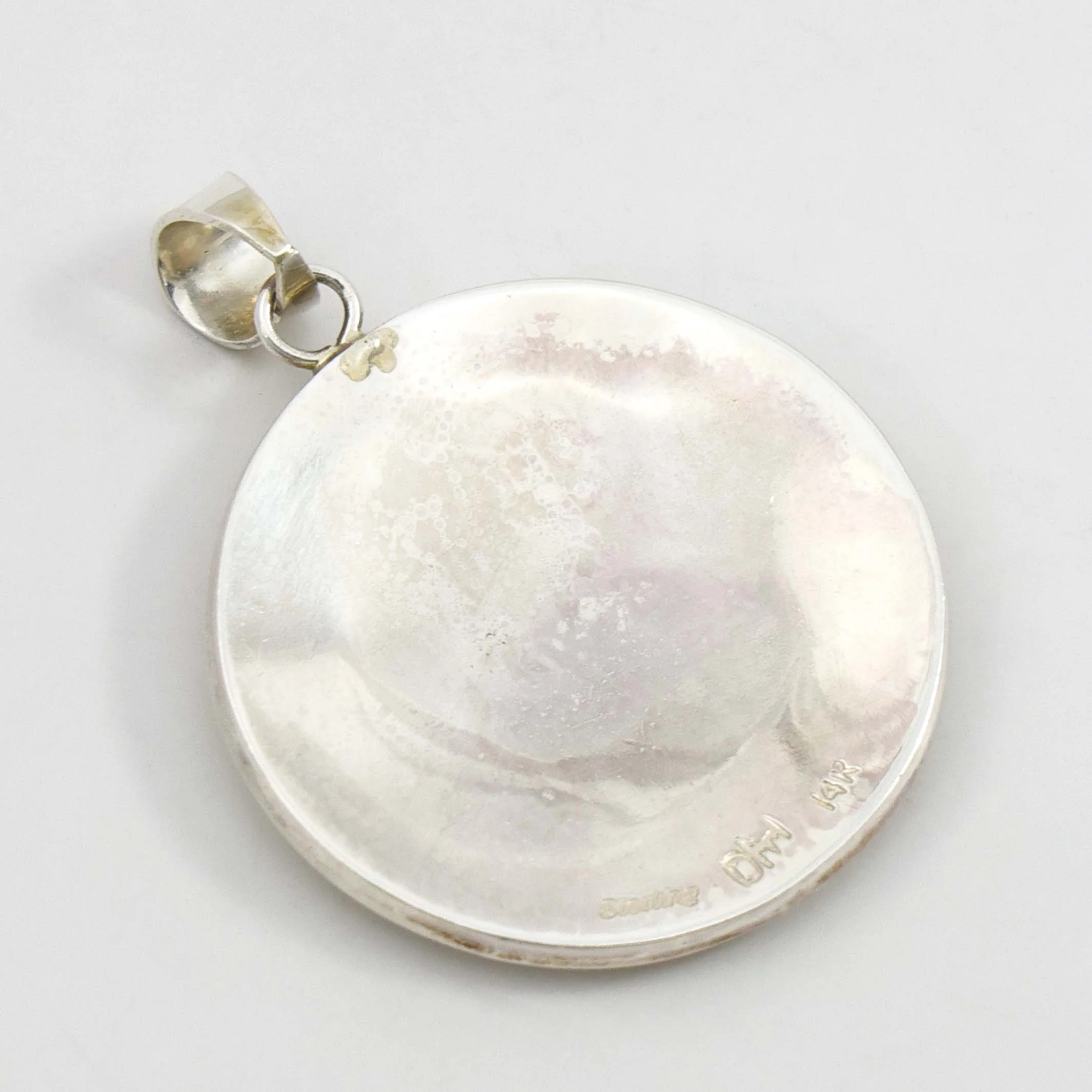 Gold on Silver Wolf Pendant - Image 3