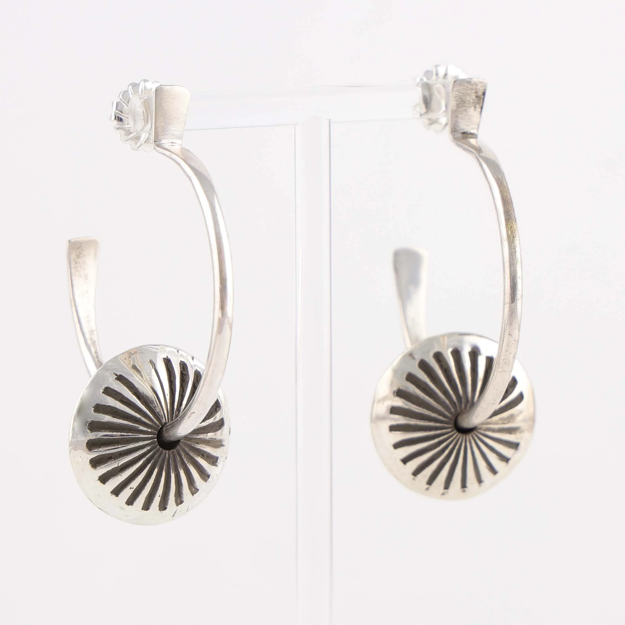Hoop and Bead Earrings