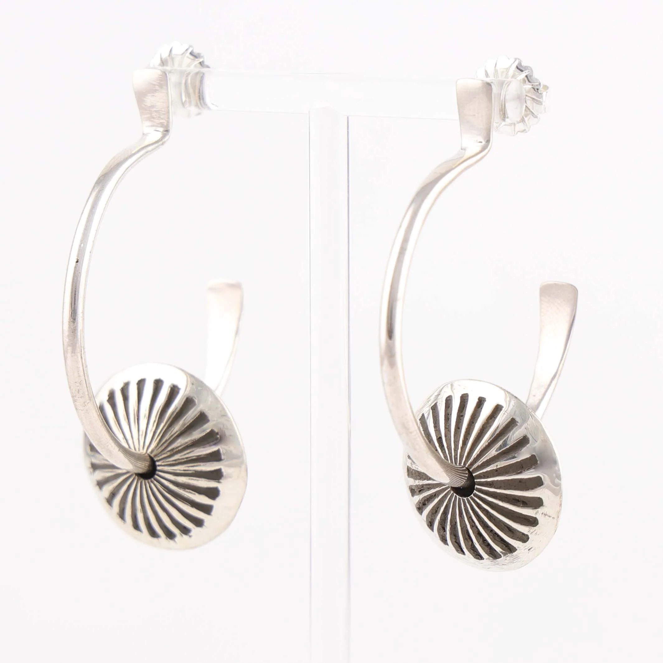 Hoop and Bead Earrings - Image 2