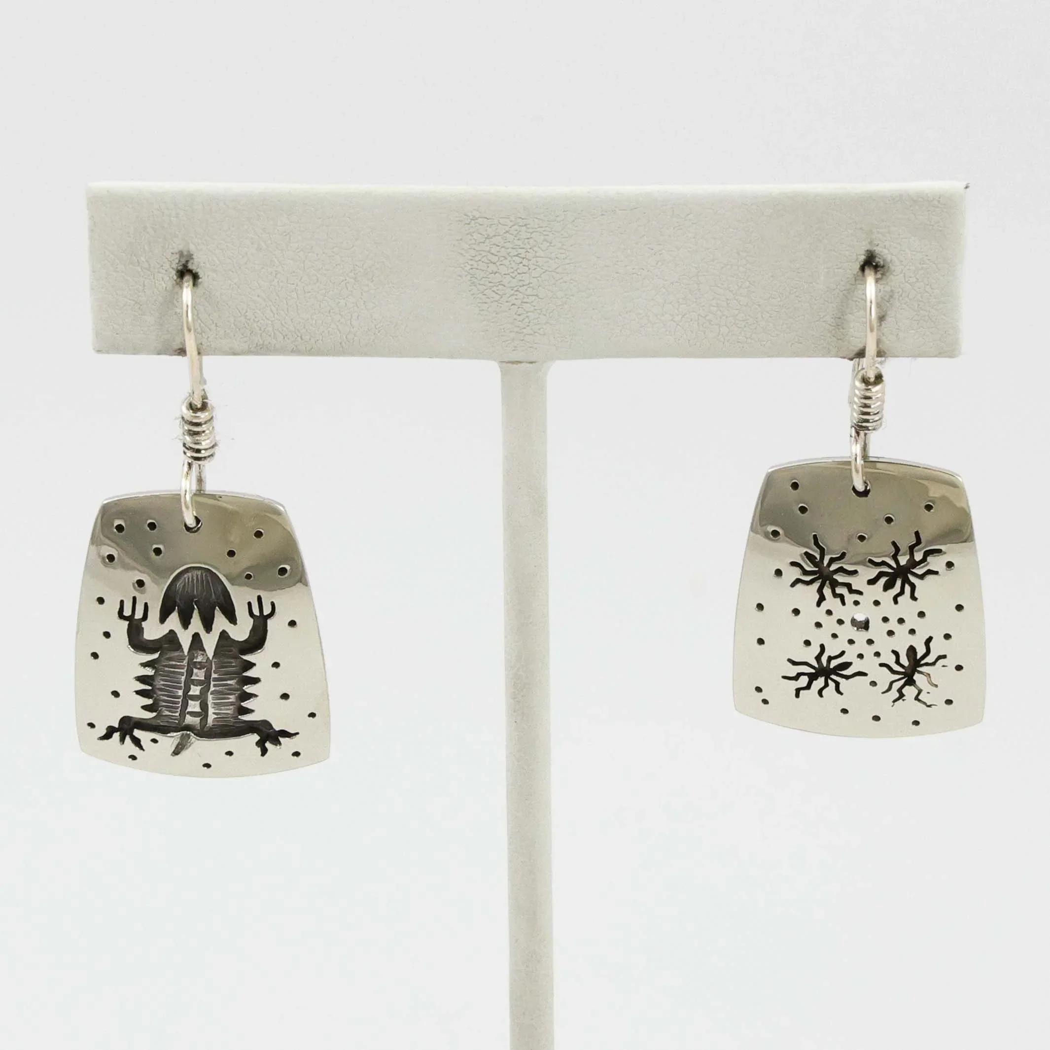 Horned Toad and Ant Earrings