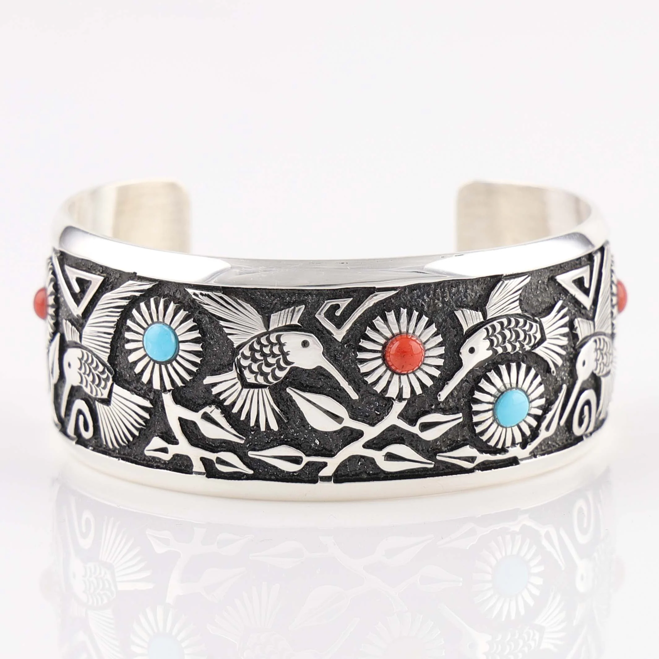 Hummingbird and Flower Cuff - Image 2