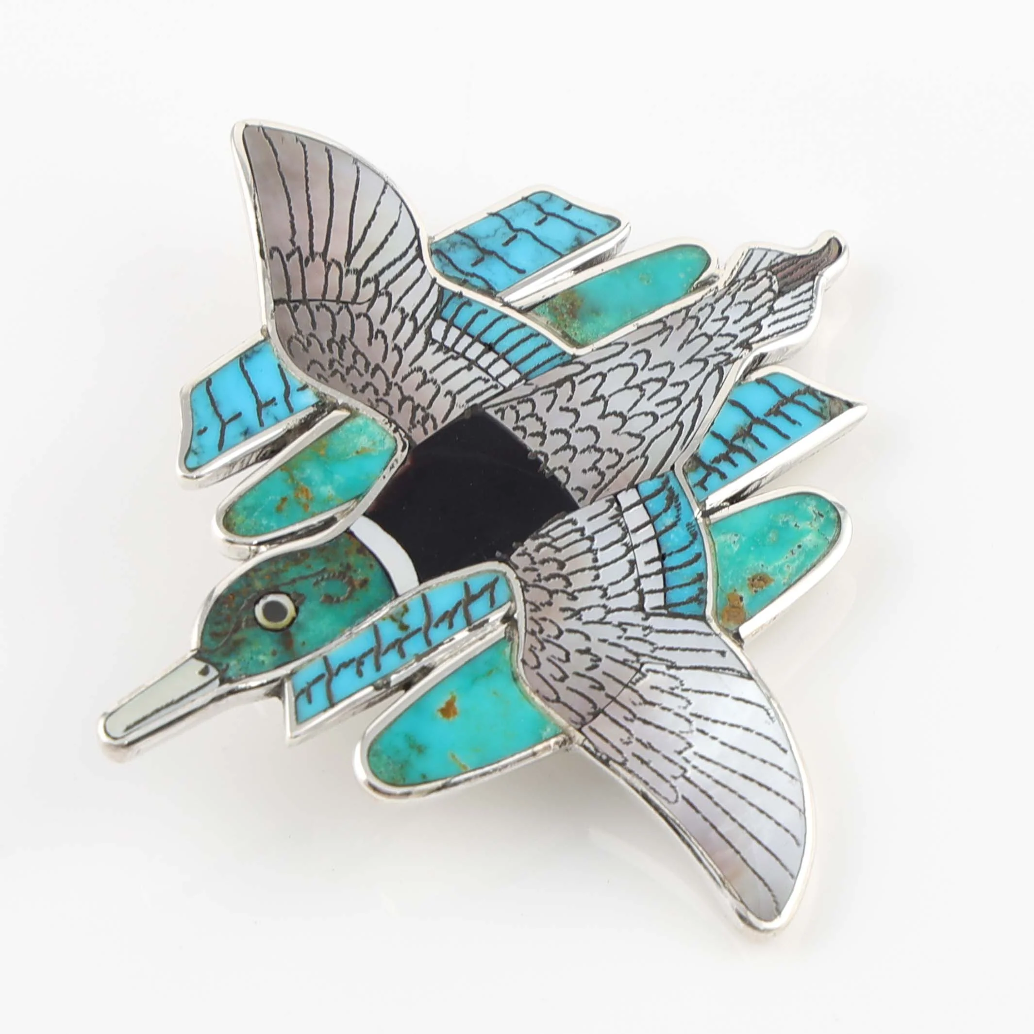 Inlaid Duck Pin and Pendant - Image 2