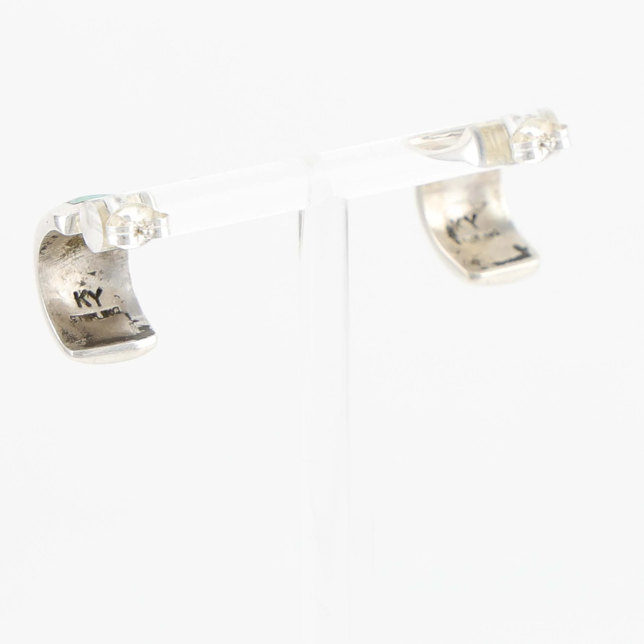 Inlay Hoop Earrings - Image 3