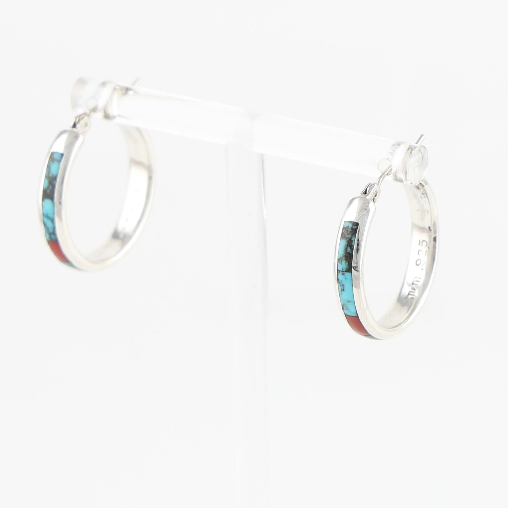 Inlay Hoop Earrings - Image 2