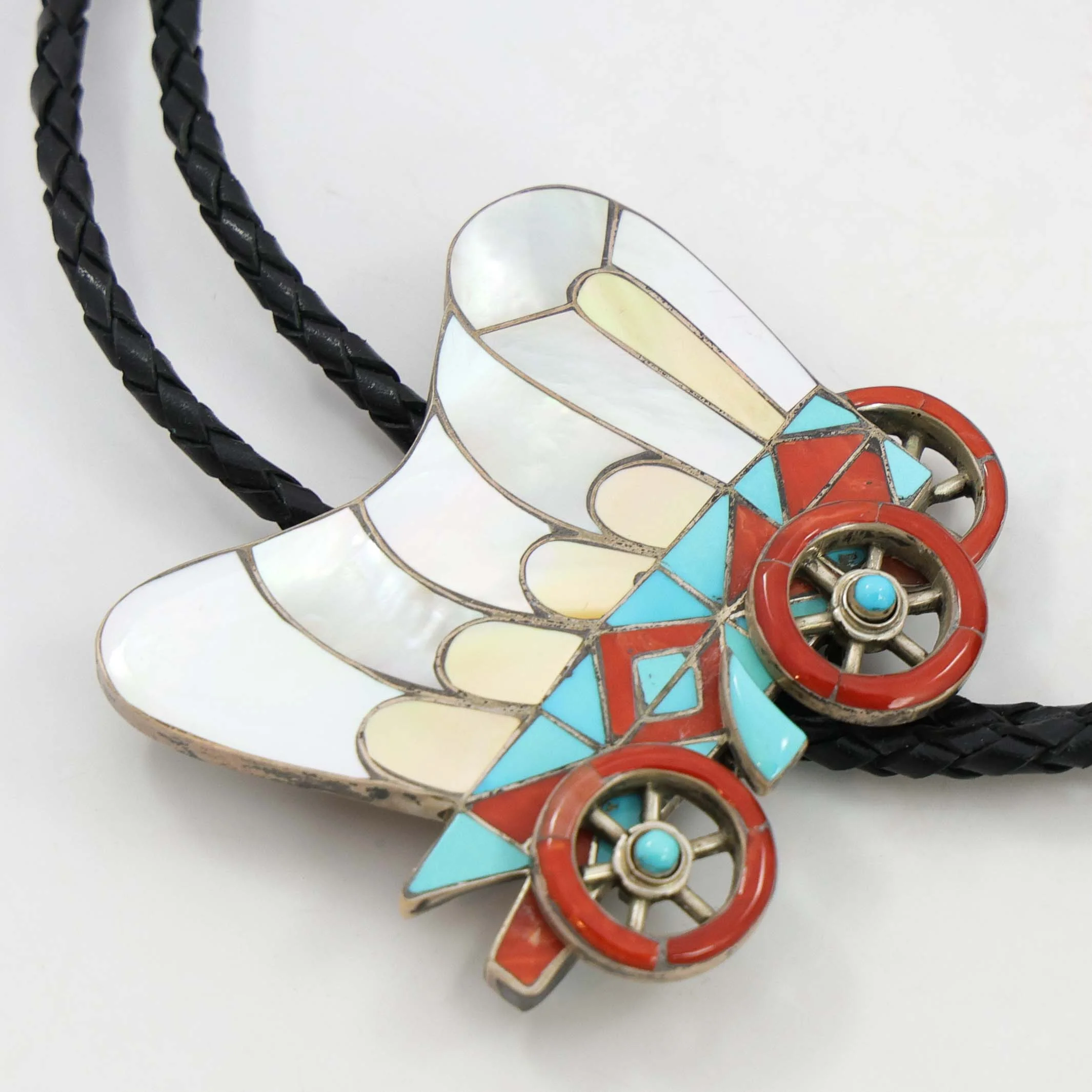 Inlay Wagon Bolo Tie - Image 3