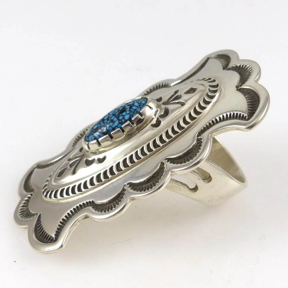 Kingman Turquoise Concho Ring - Image 4