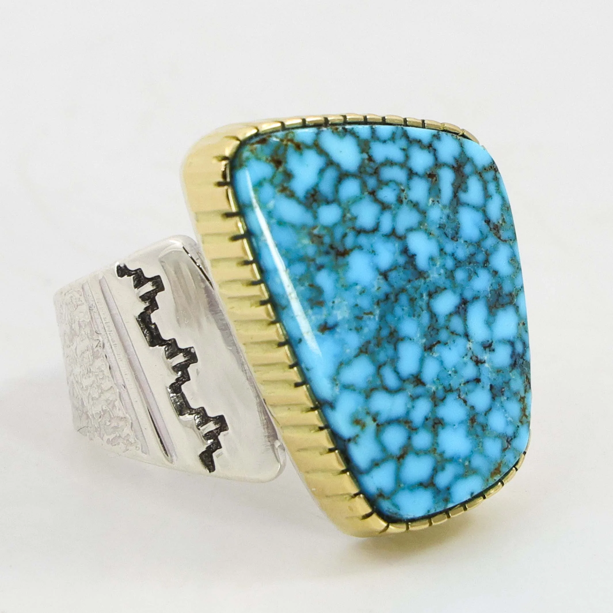 Kingman Turquoise Gold Ring - Image 2