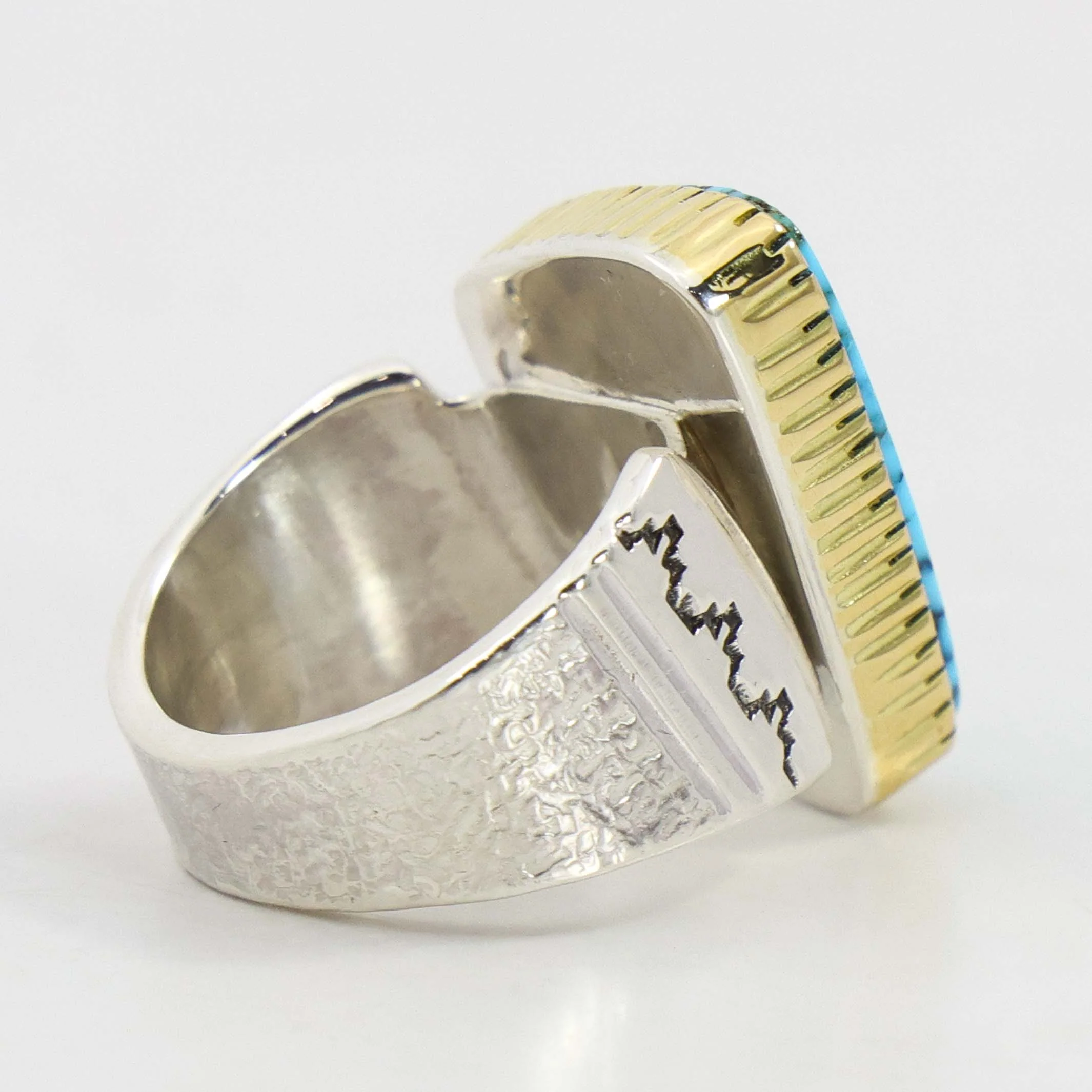 Kingman Turquoise Gold Ring - Image 3