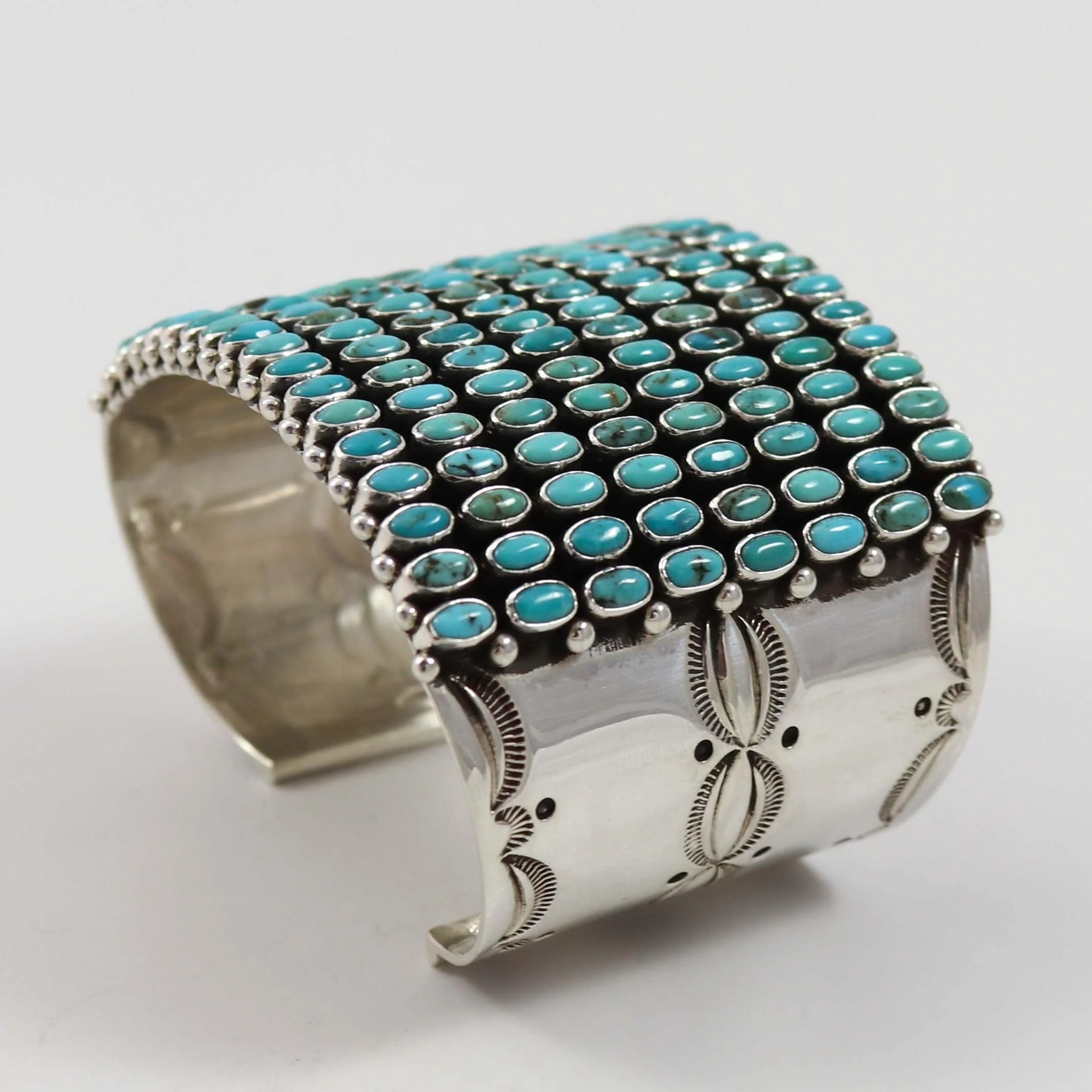 Kingman Turquoise Row Cuff - Image 3