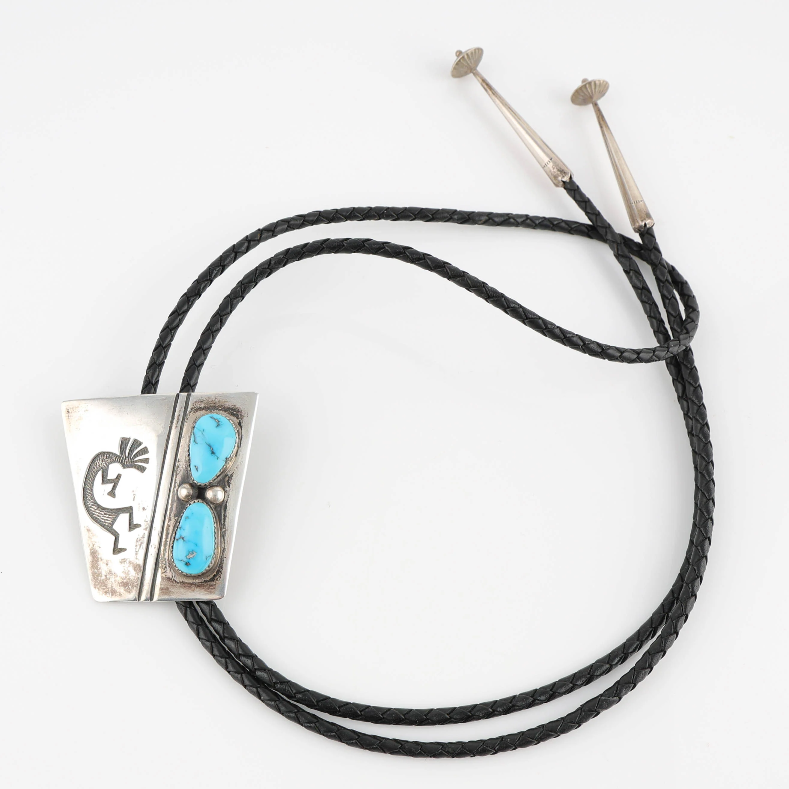 Kokopelli Turquoise Bola Tie - Image 2