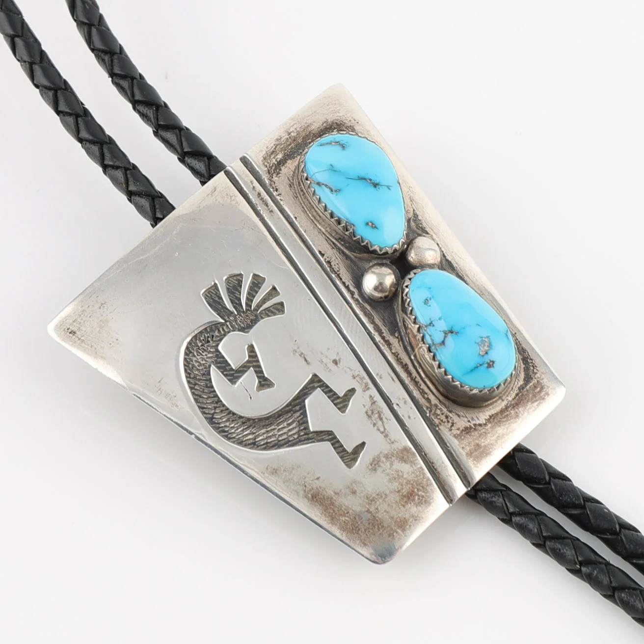 Kokopelli Turquoise Bola Tie - Image 3