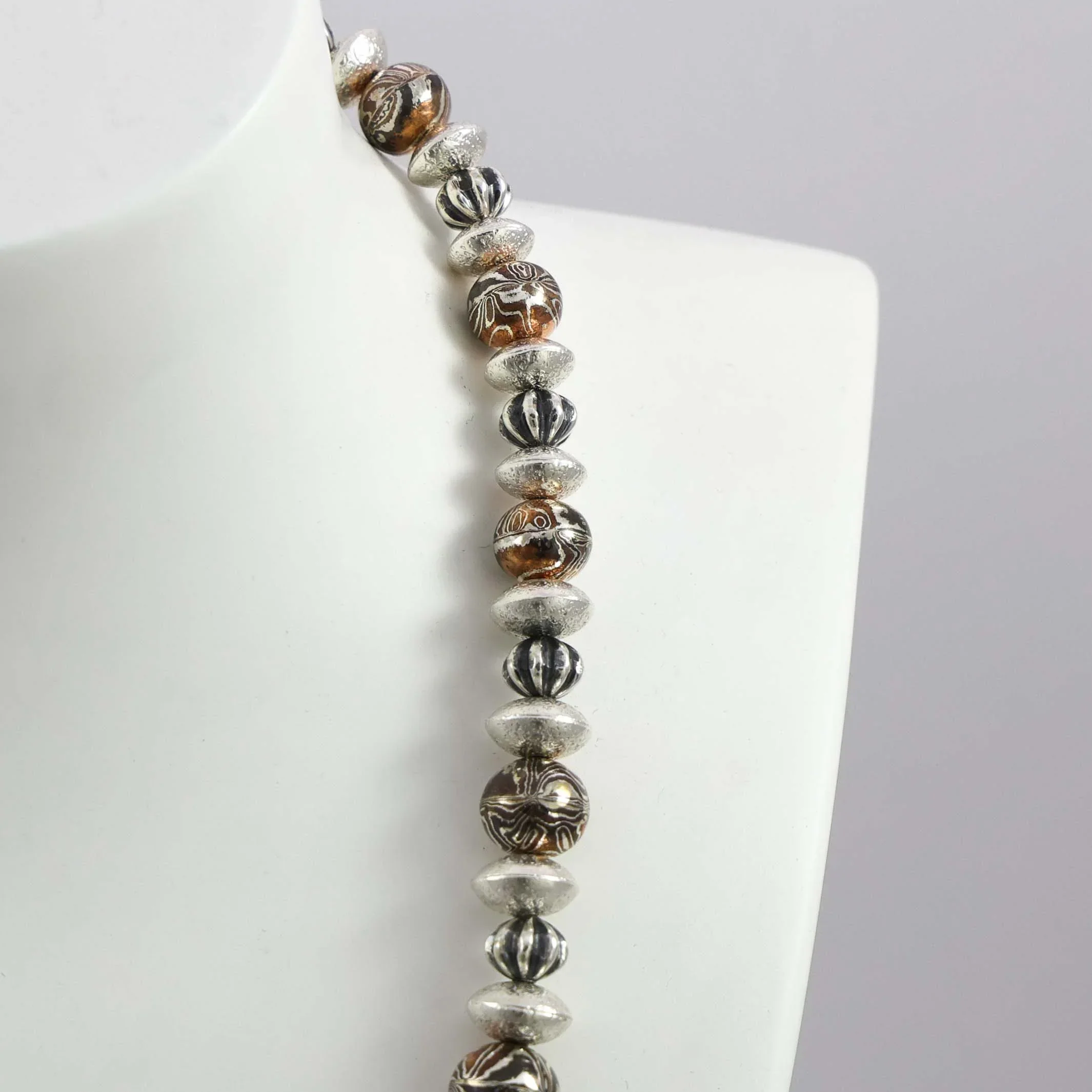 Mokume Bead Necklace - Image 4