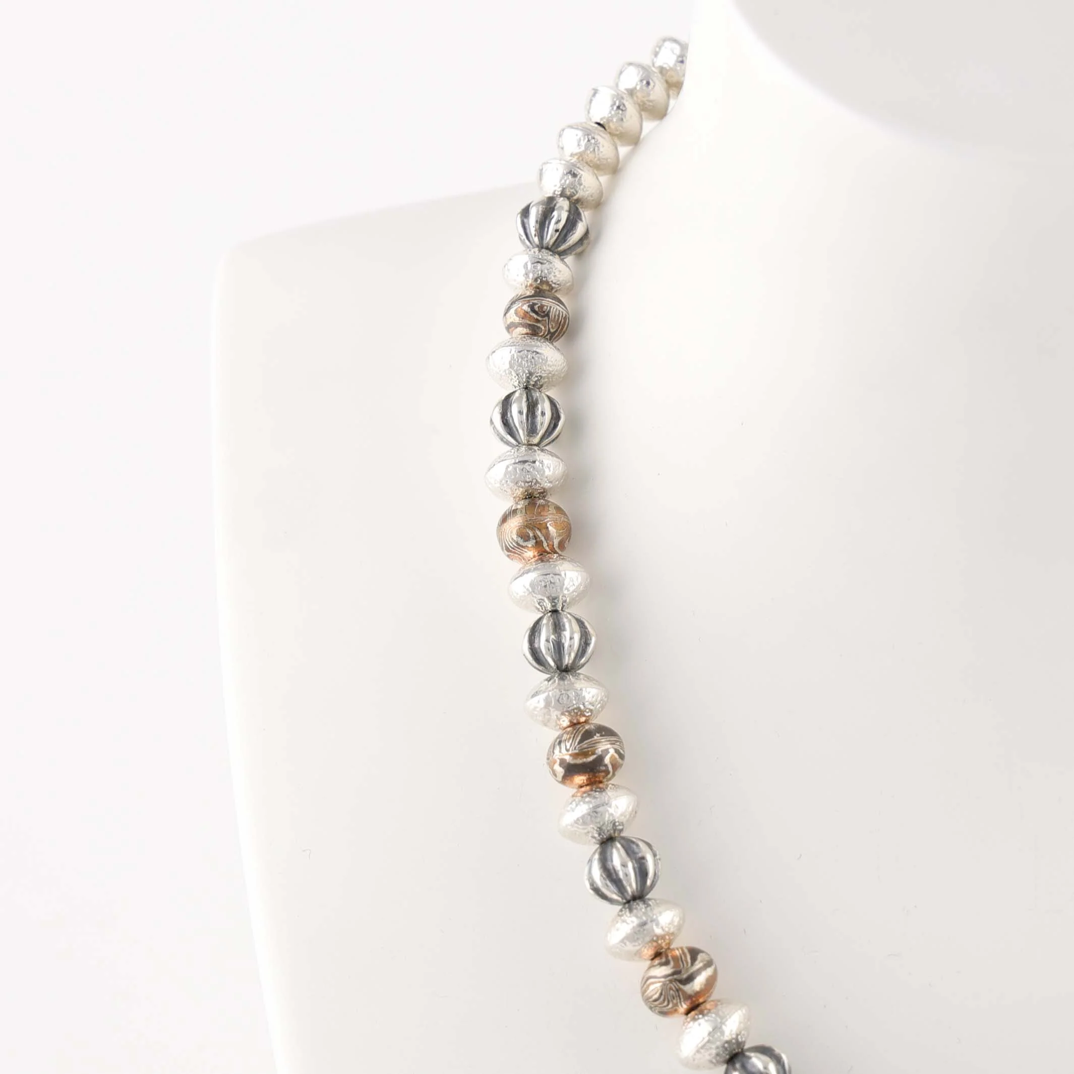 Mokume Bead Necklace - Image 3