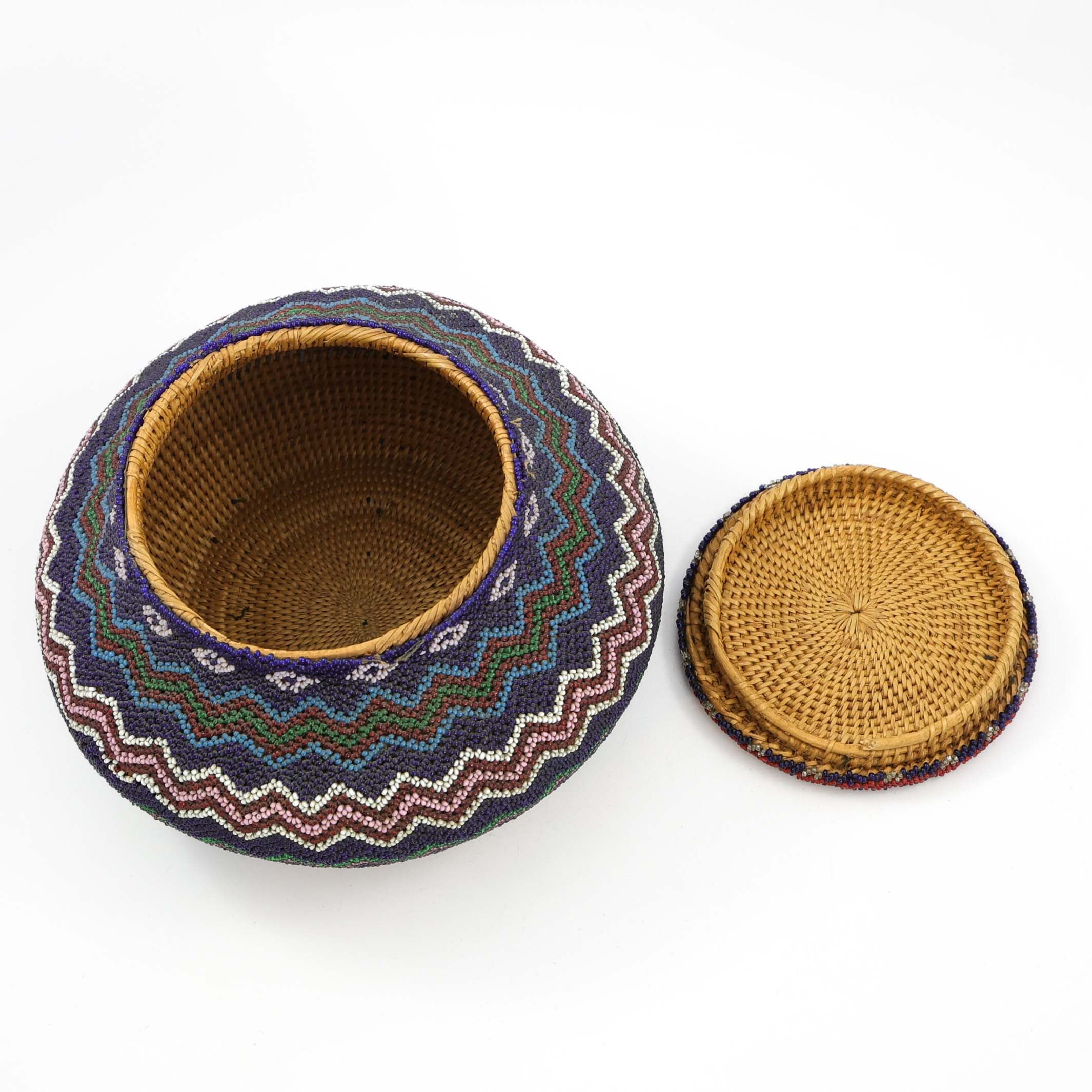 Mono Lake Paiute Beaded Basket - Image 5