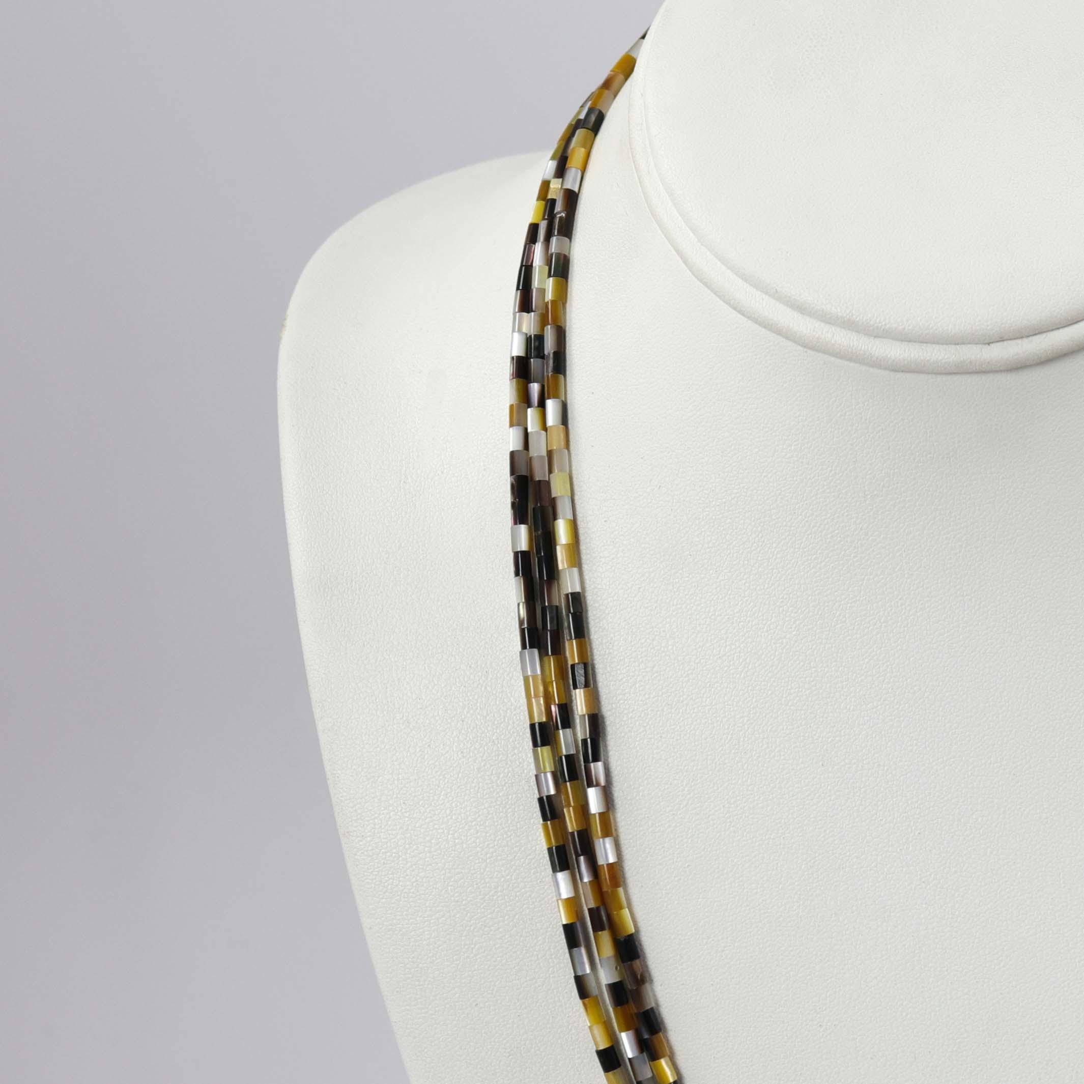 Mother of Pearl Bead Necklace - Image 3