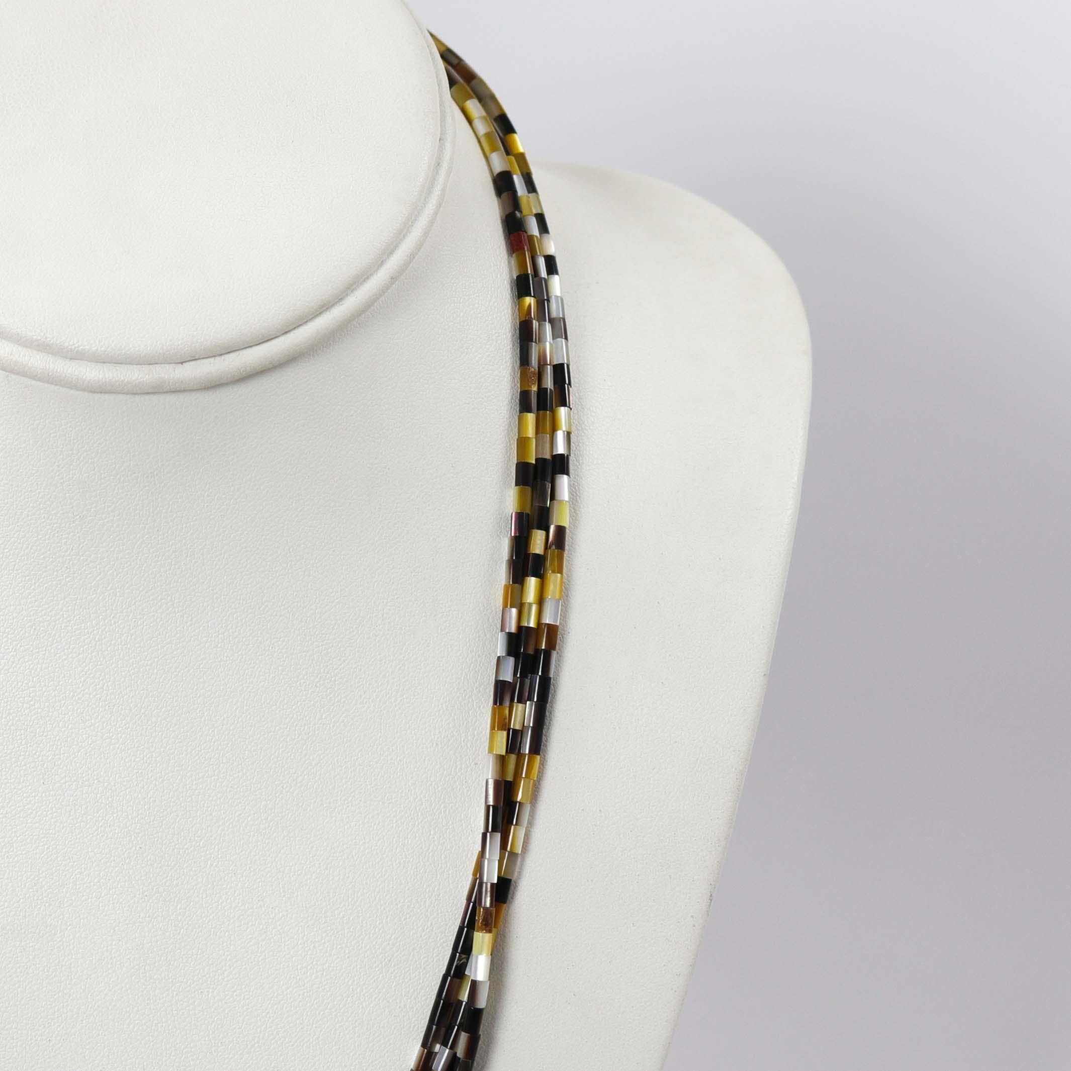 Mother of Pearl Bead Necklace - Image 4