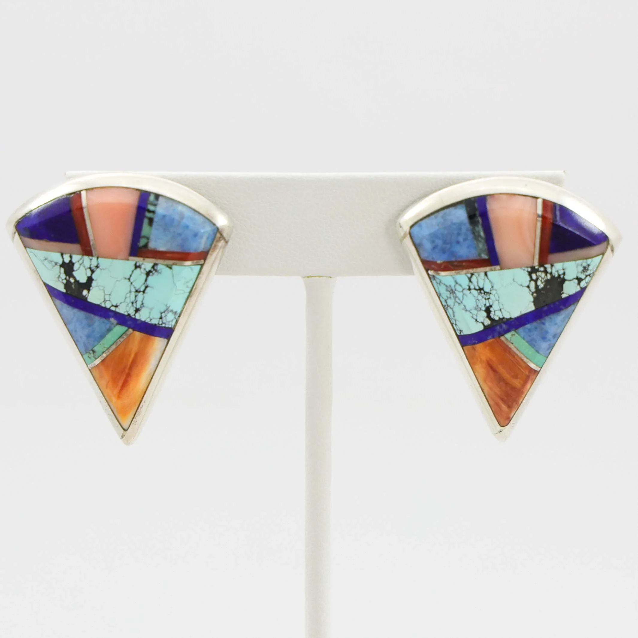 Multi-Stone Inlay Earrings