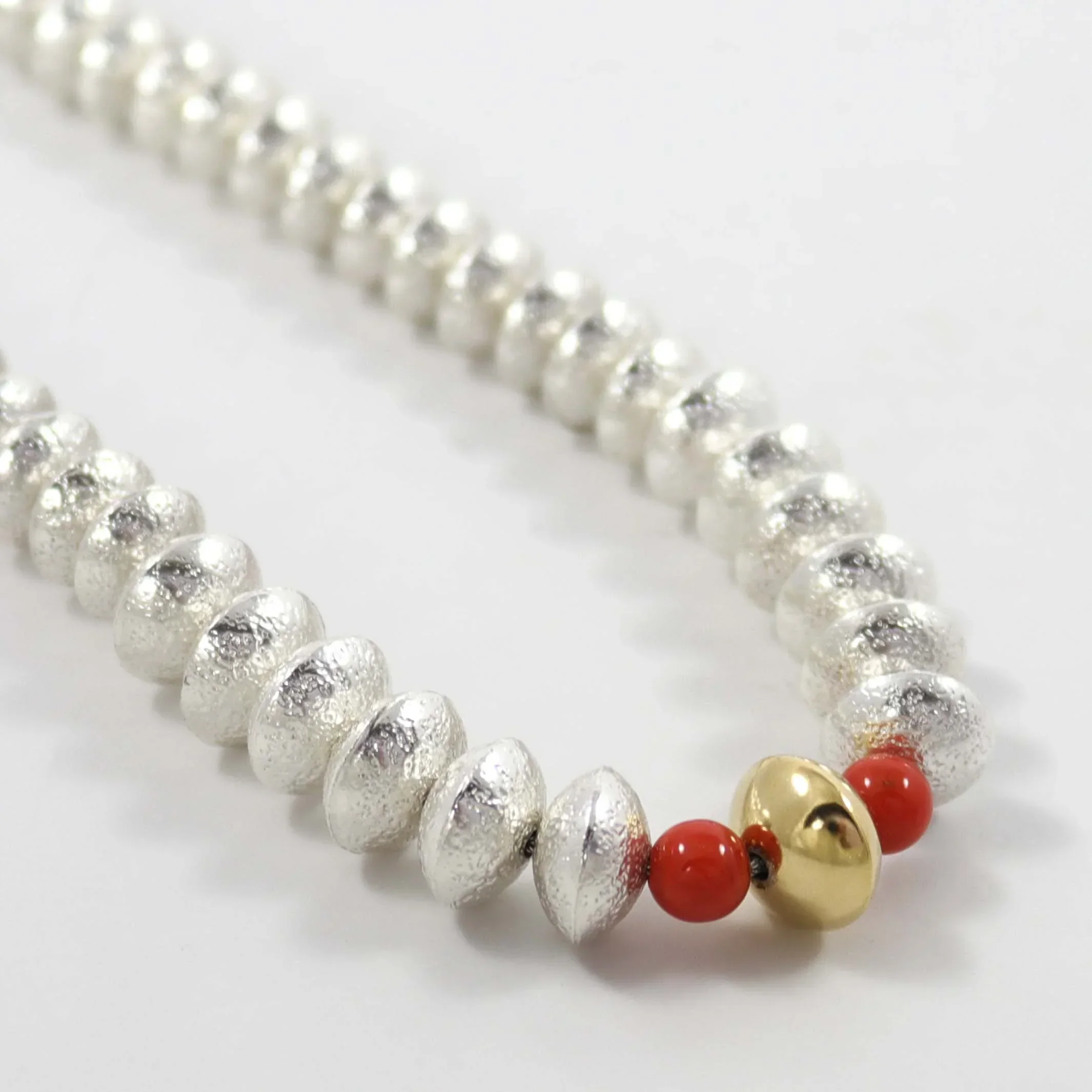 Navajo Pearl and Coral Necklace - Image 5