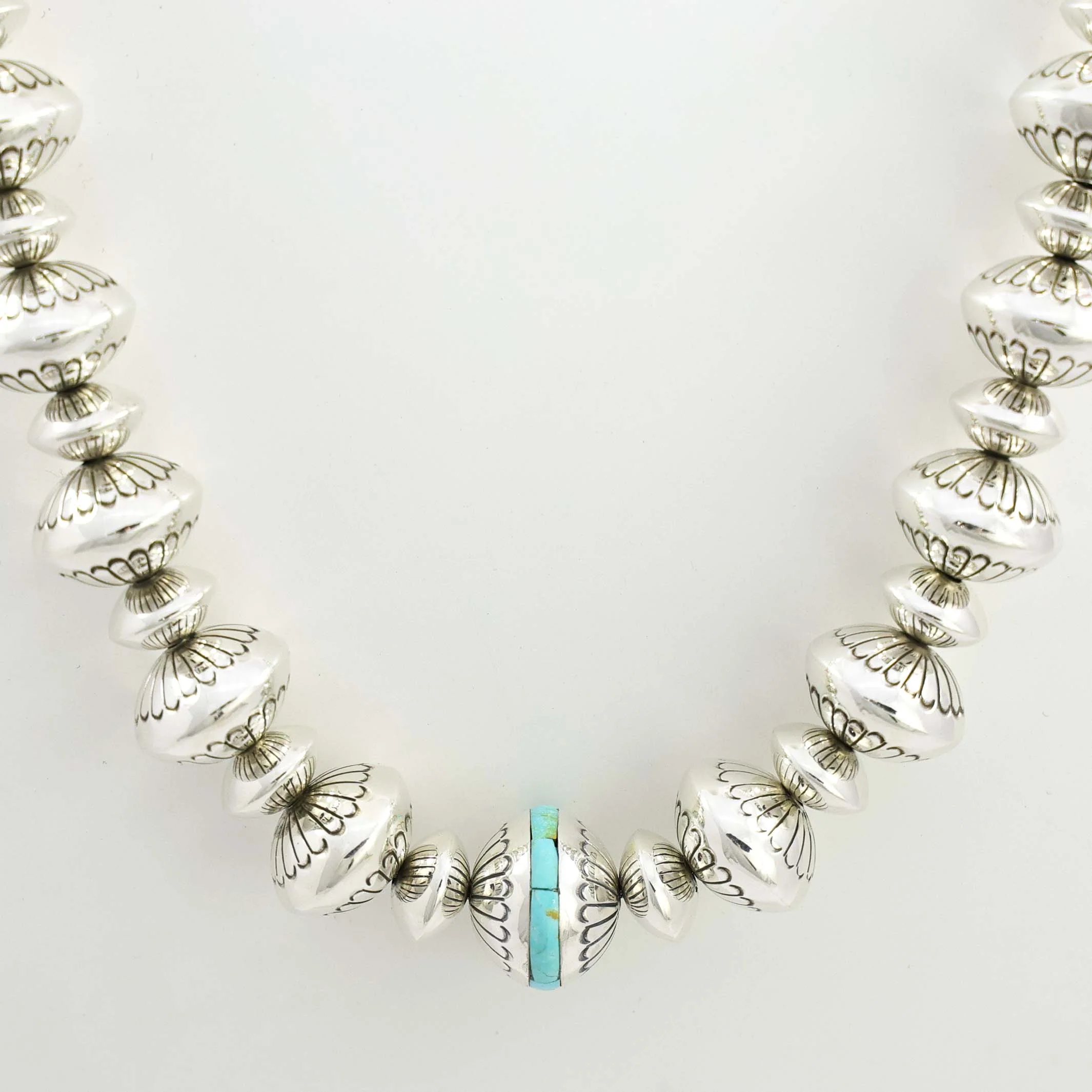 Navajo Pearl and Turquoise Necklace - Image 2