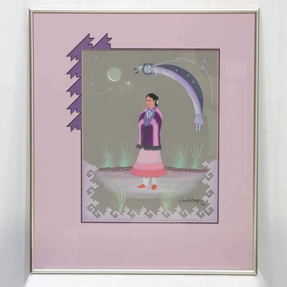 ‘Navajo Woman at Night’ Painting
