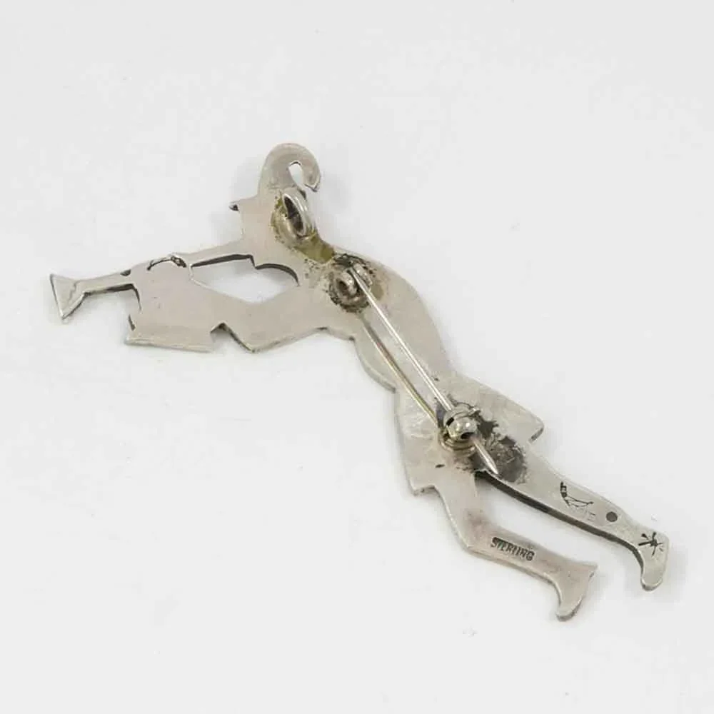 One-Horn Flute Player Pin and Pendant - Image 3