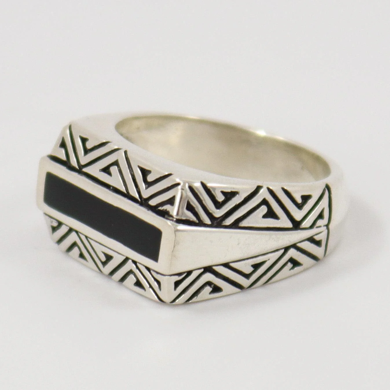 Onyx Flat Top Ring - Image 3