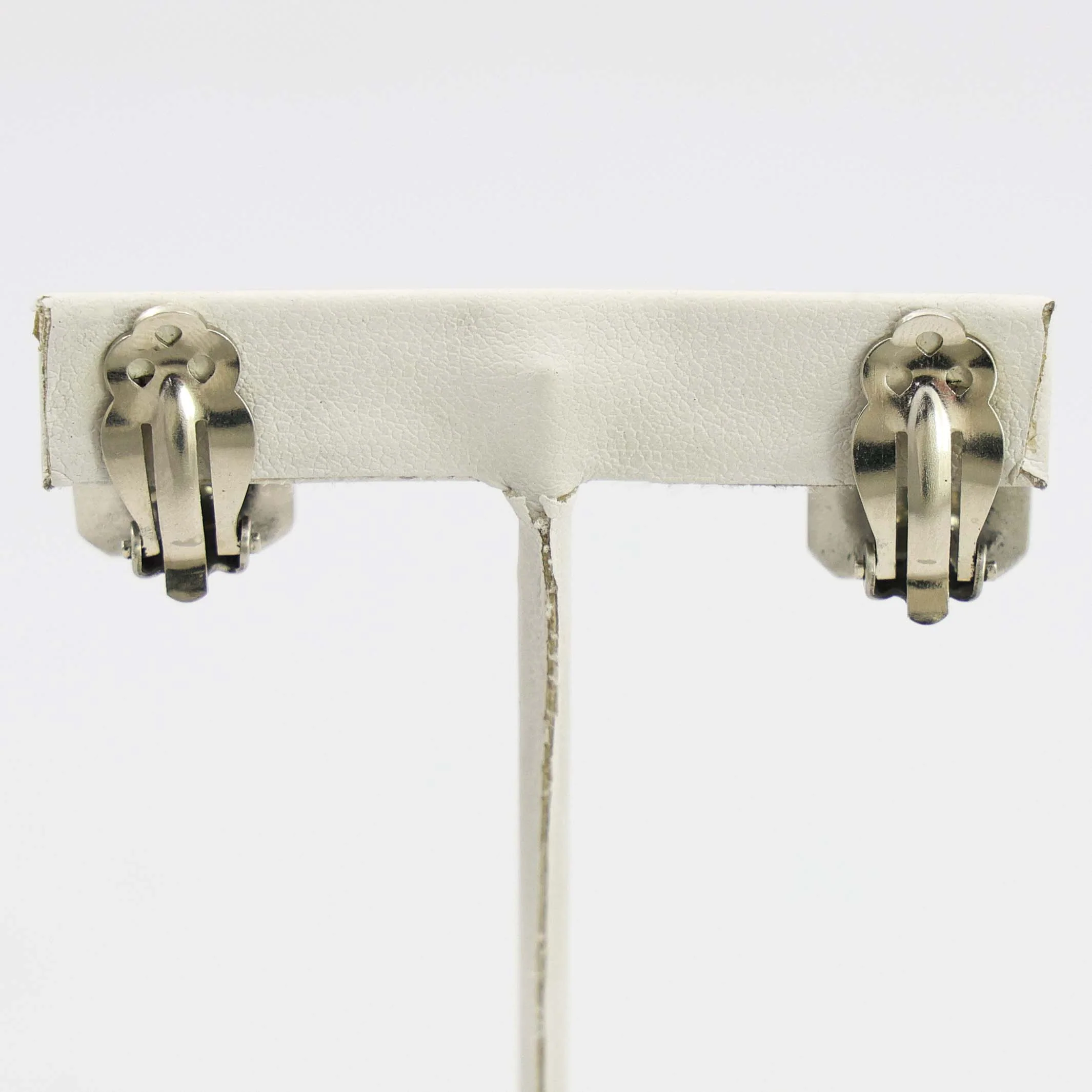 Silver Clip Earrings - Image 2