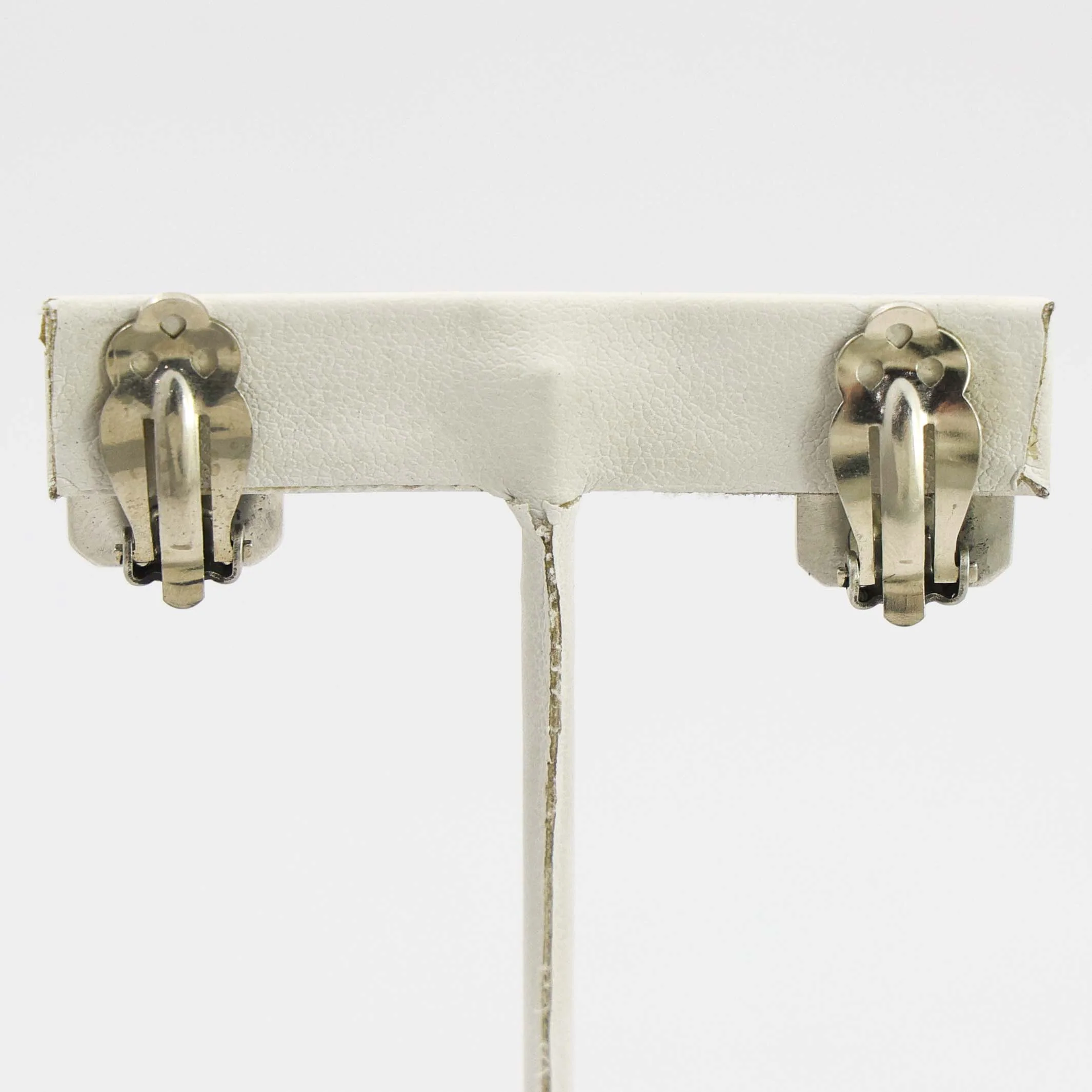 Silver Clip Earrings - Image 2