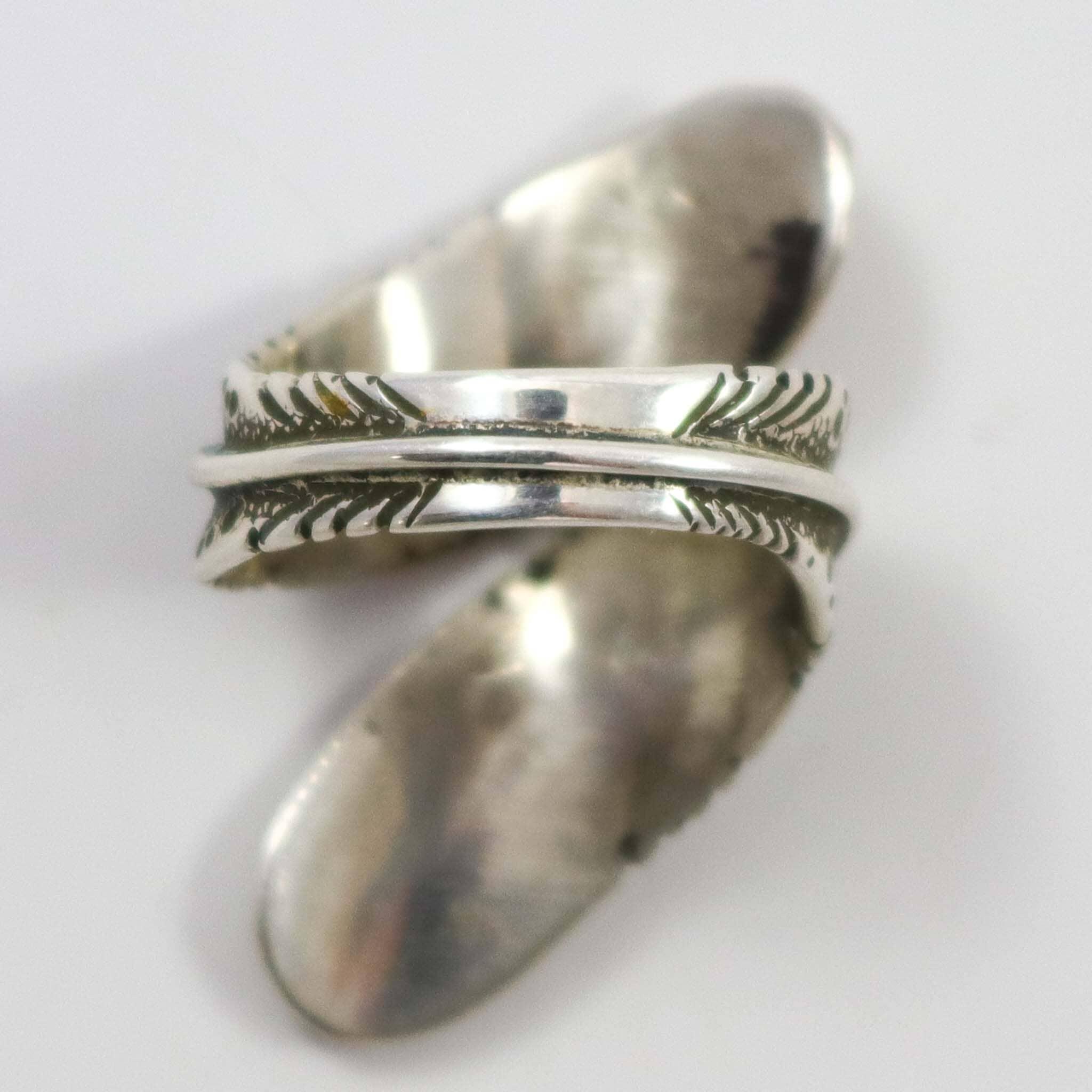 Silver Feather Ring - Image 4