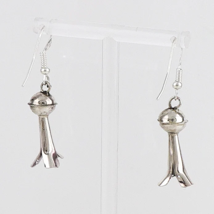 Silver Squash Blossom Earrings - Image 2