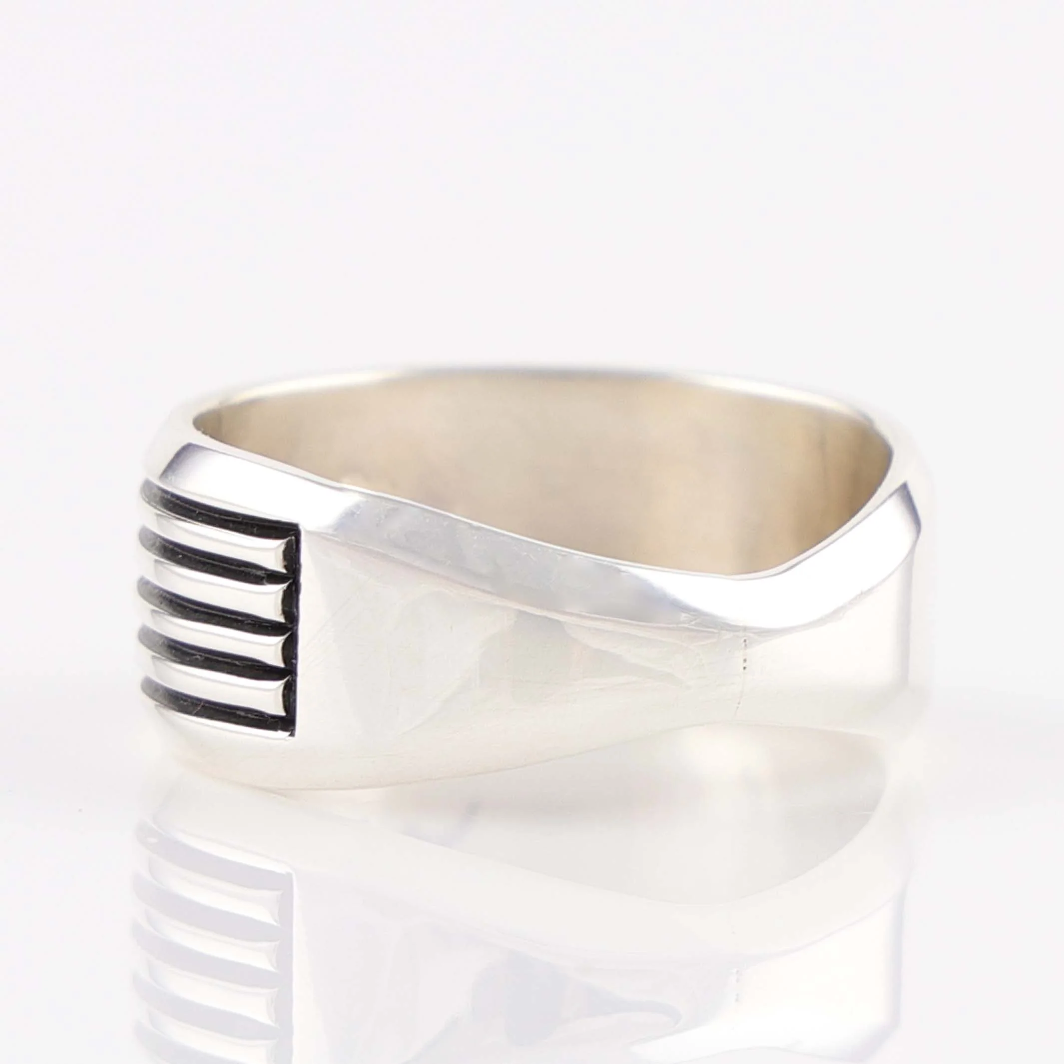 Silver Track Ring - Image 3