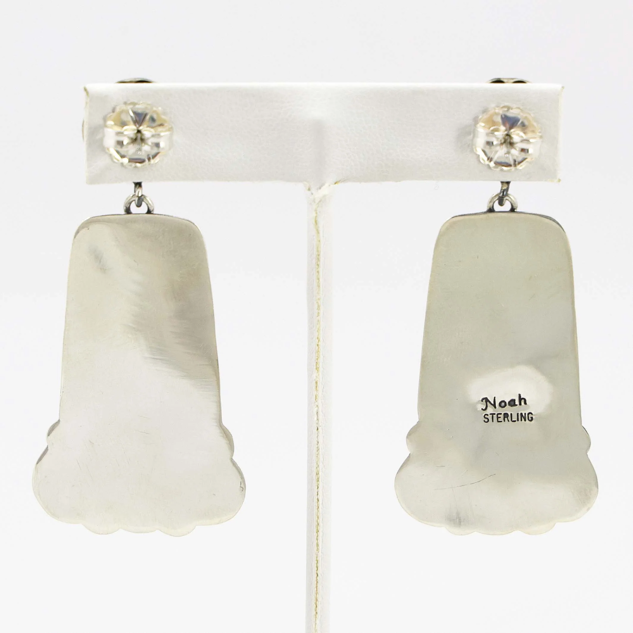 Spiny Oyster Shell and Turquoise Earrings - Image 2