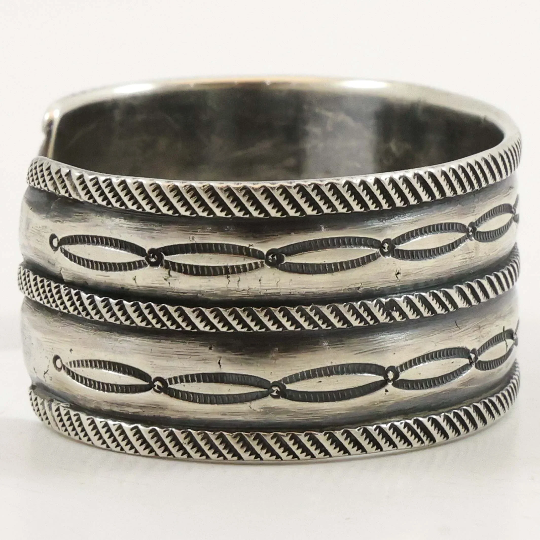 Stamped Coin Silver Cuff - Image 4