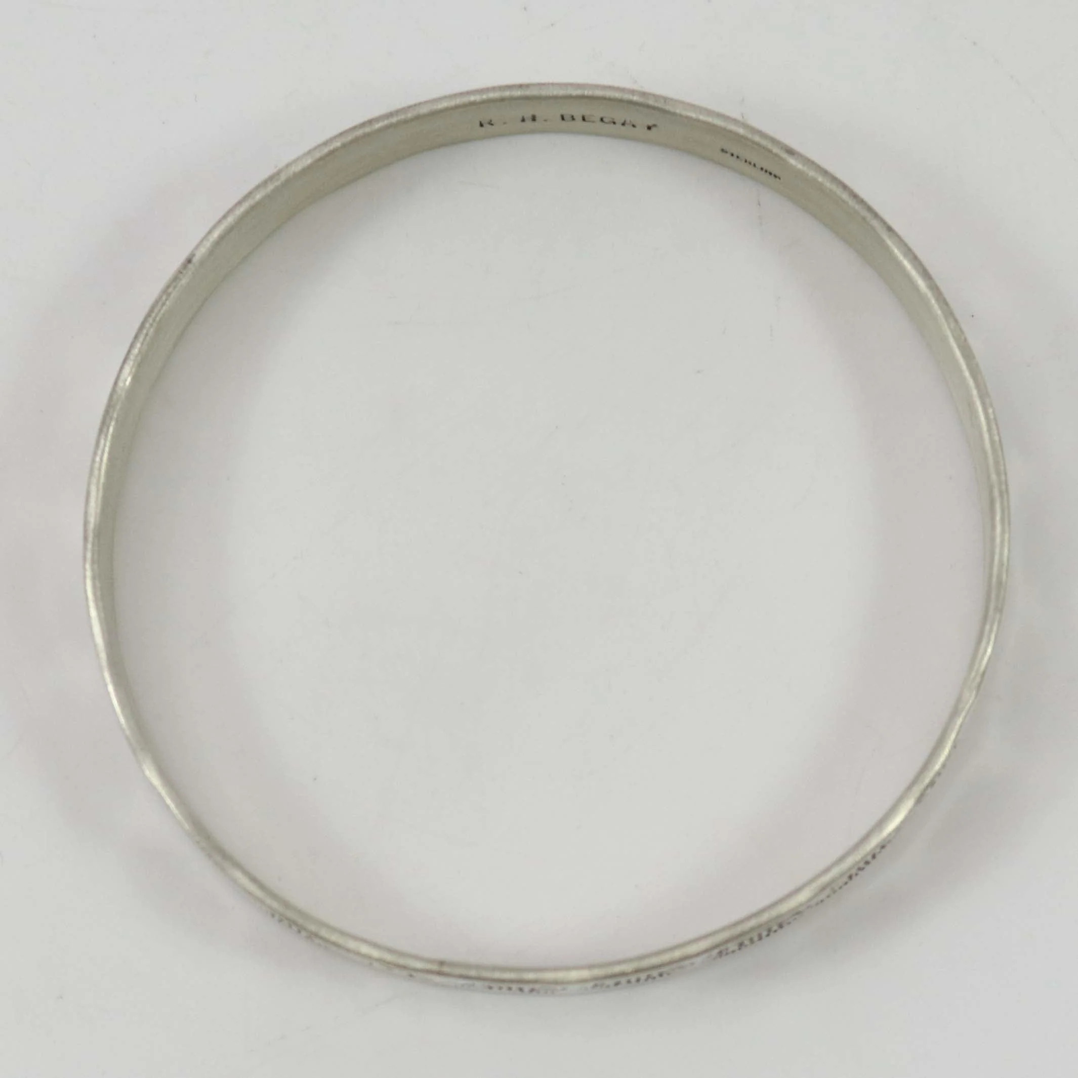 Stamped Silver Bangle - Image 5