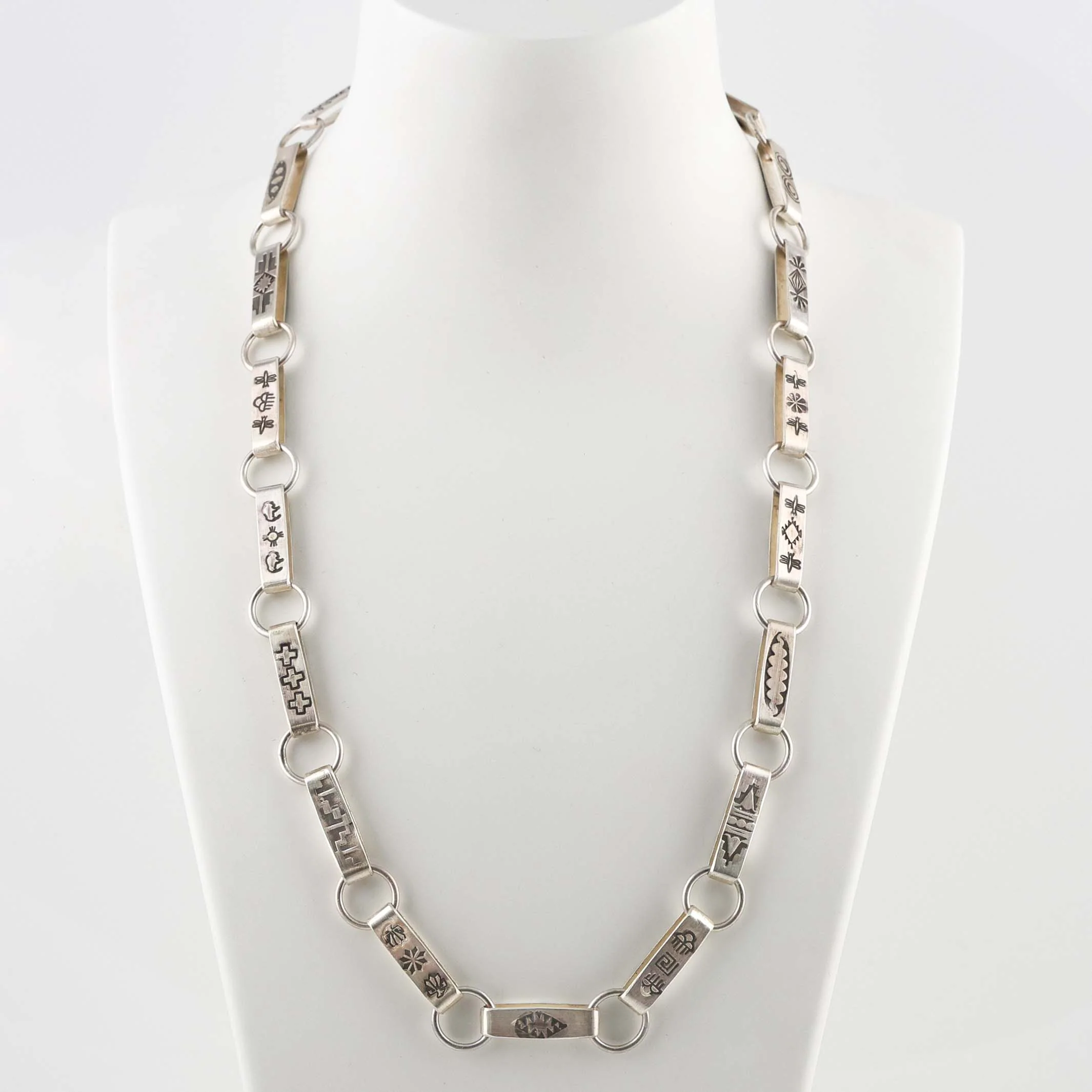 Stamped Silver Chain