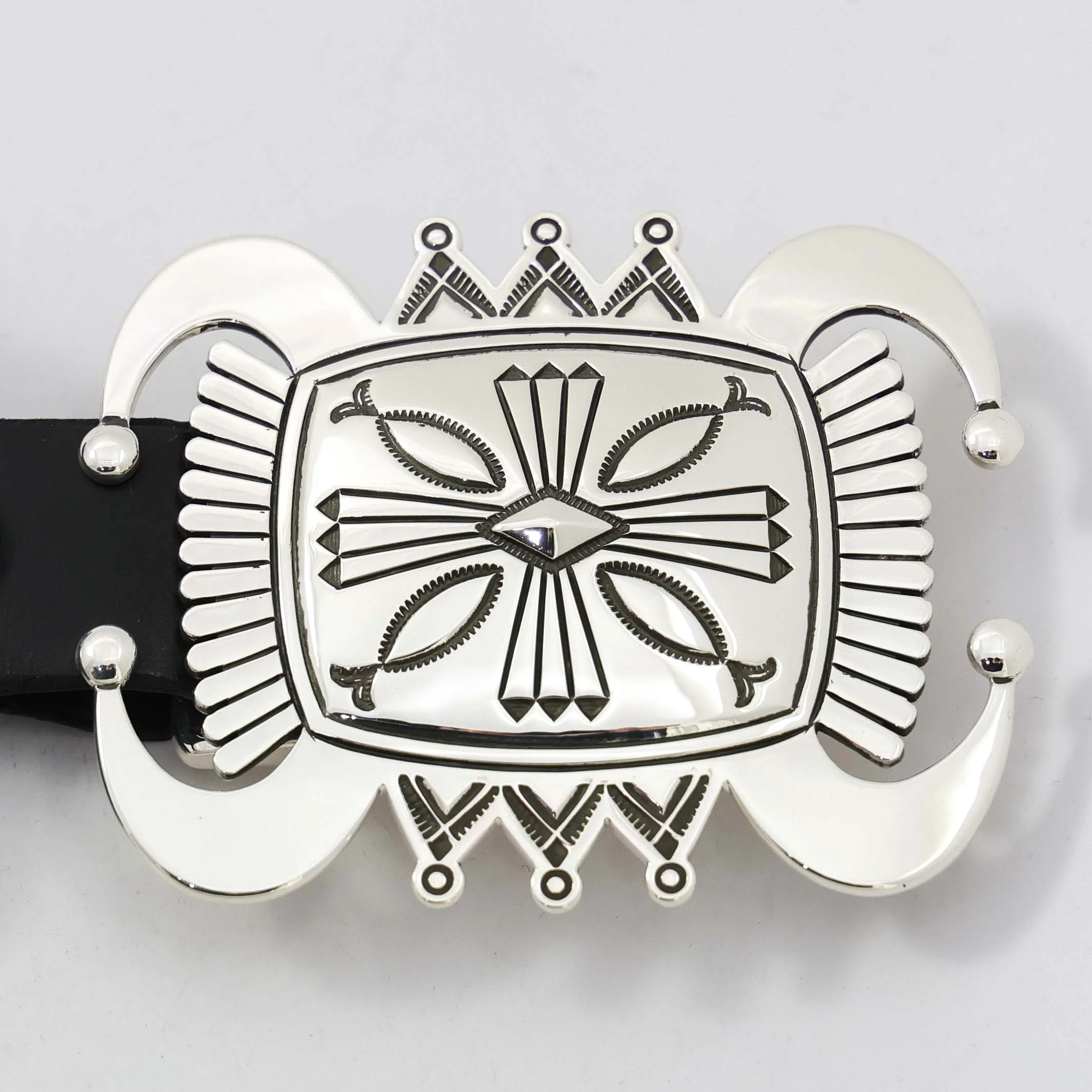 Stamped Silver Concha Belt - Image 2