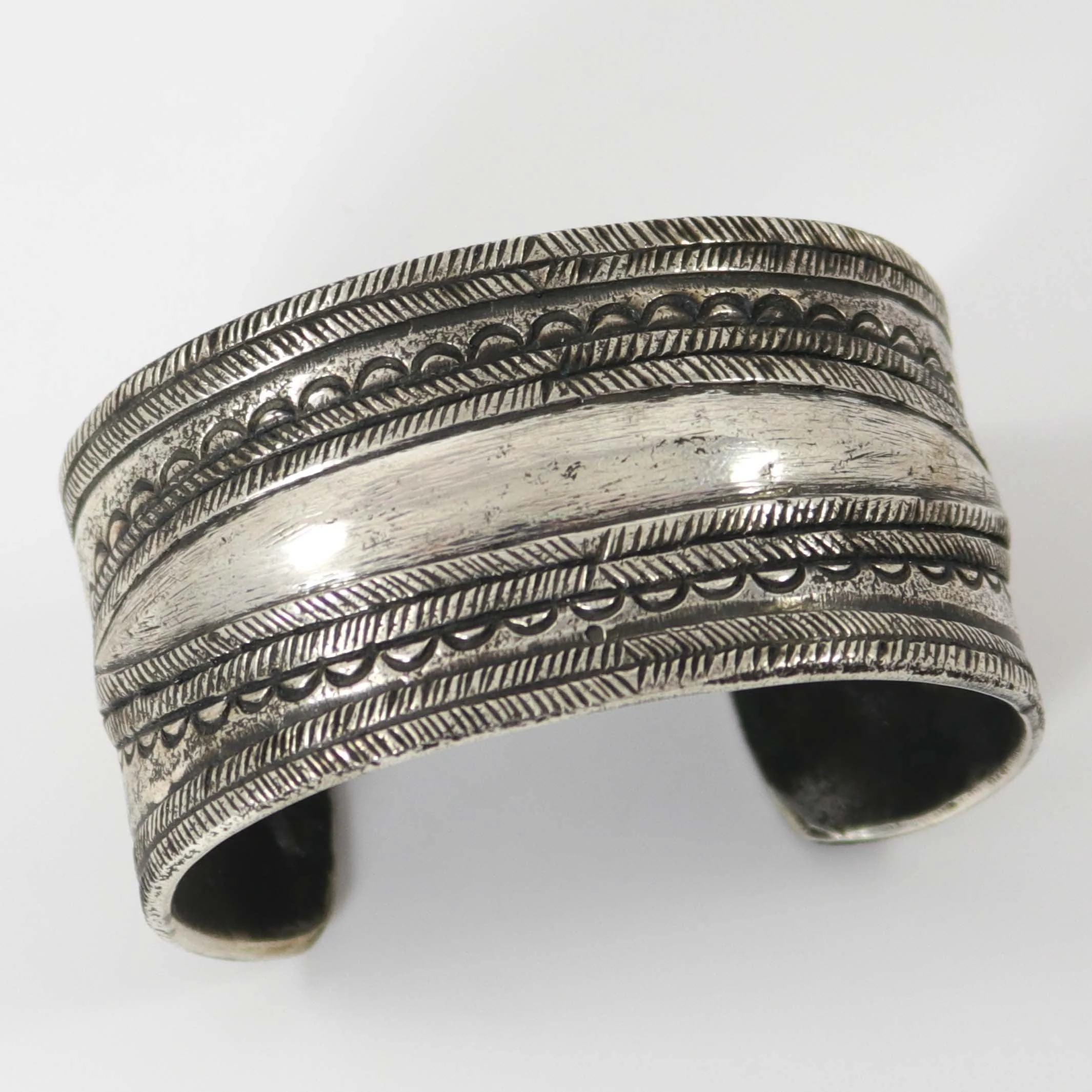 Stamped Silver Cuff