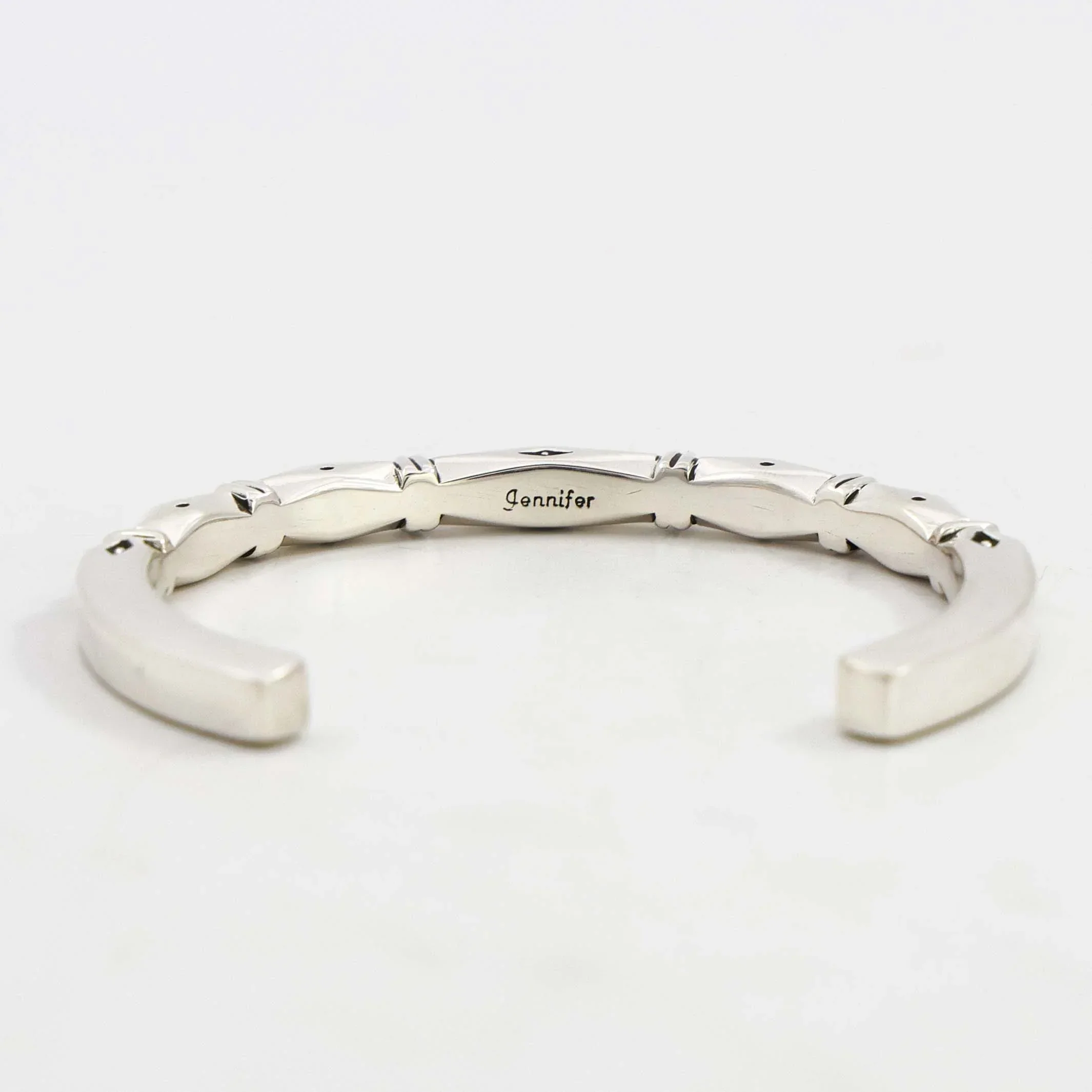 Stamped Silver Cuff - Image 4