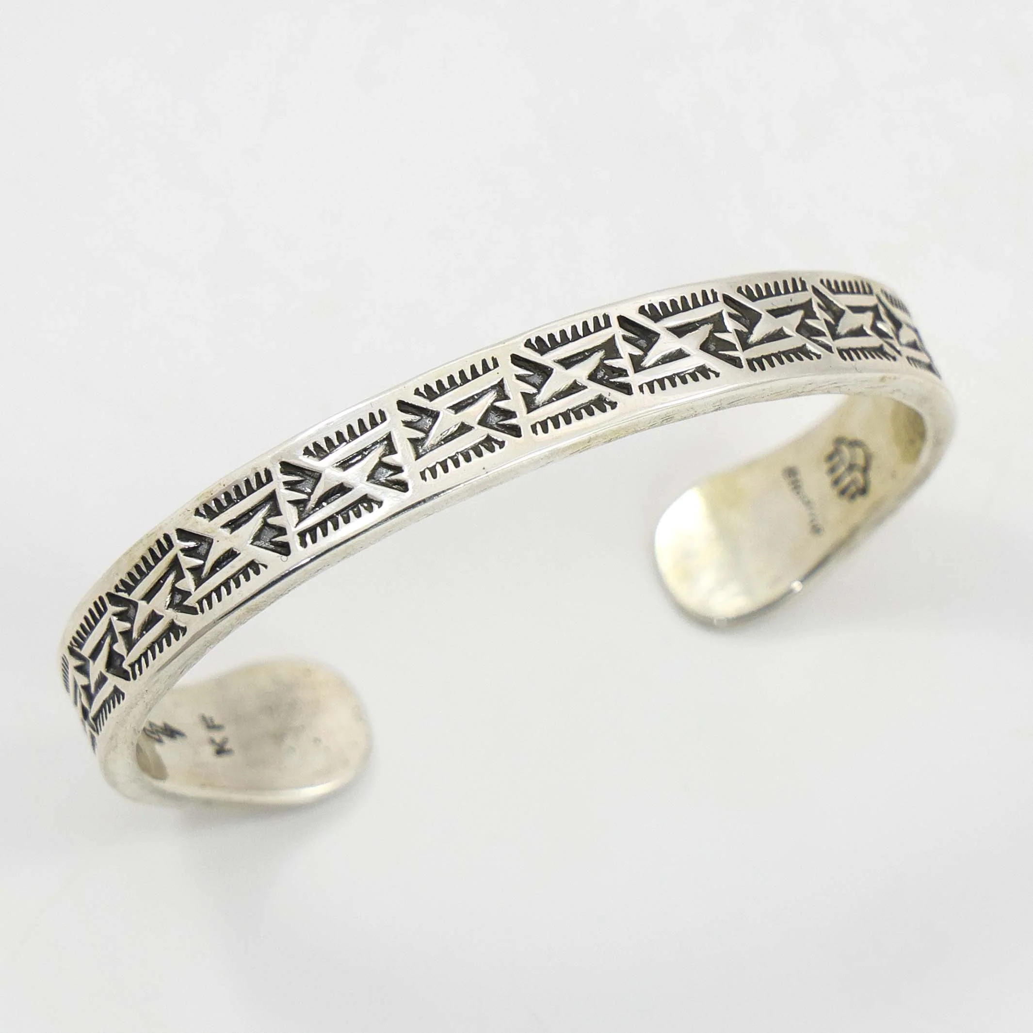 Stamped Silver Cuff