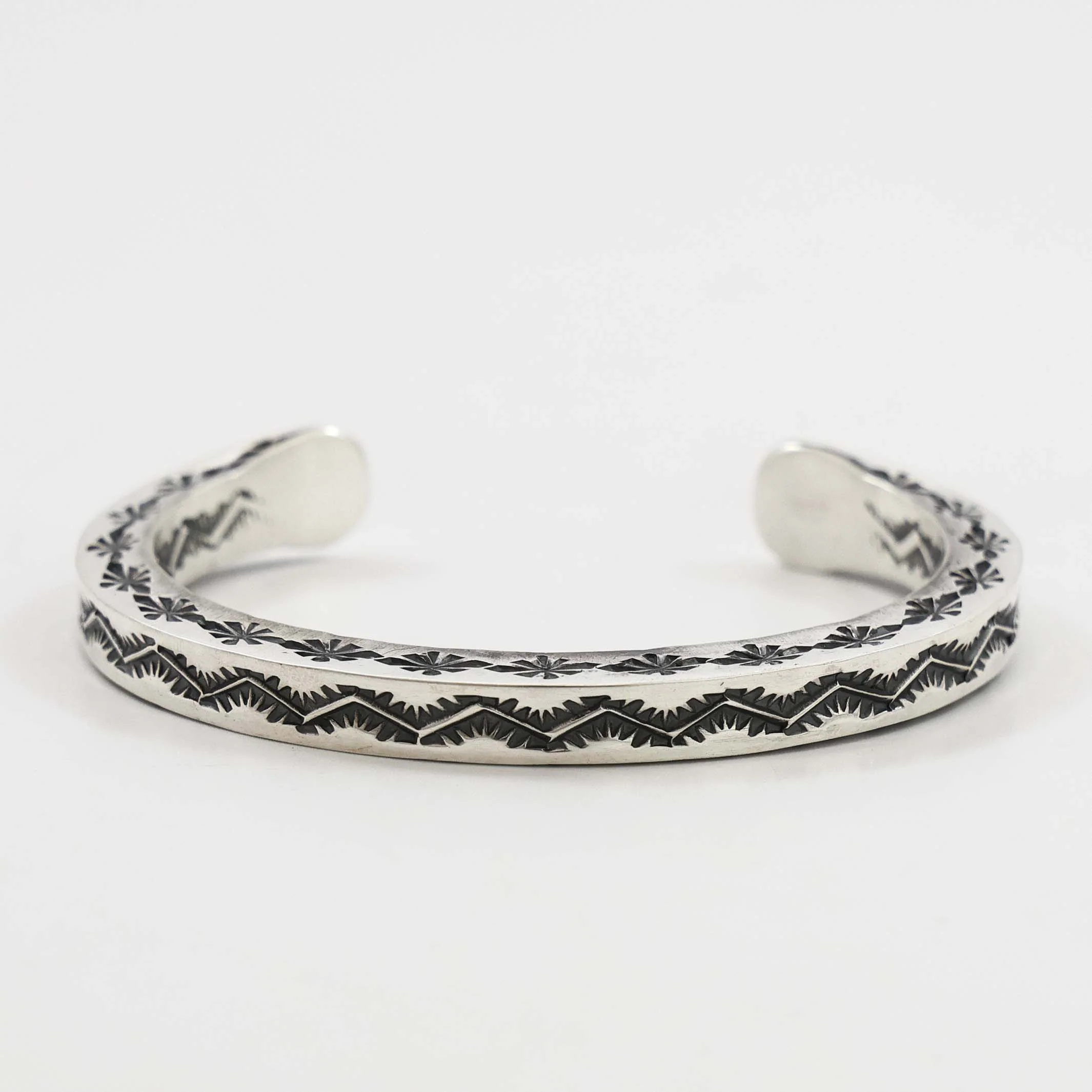Stamped Silver Cuff