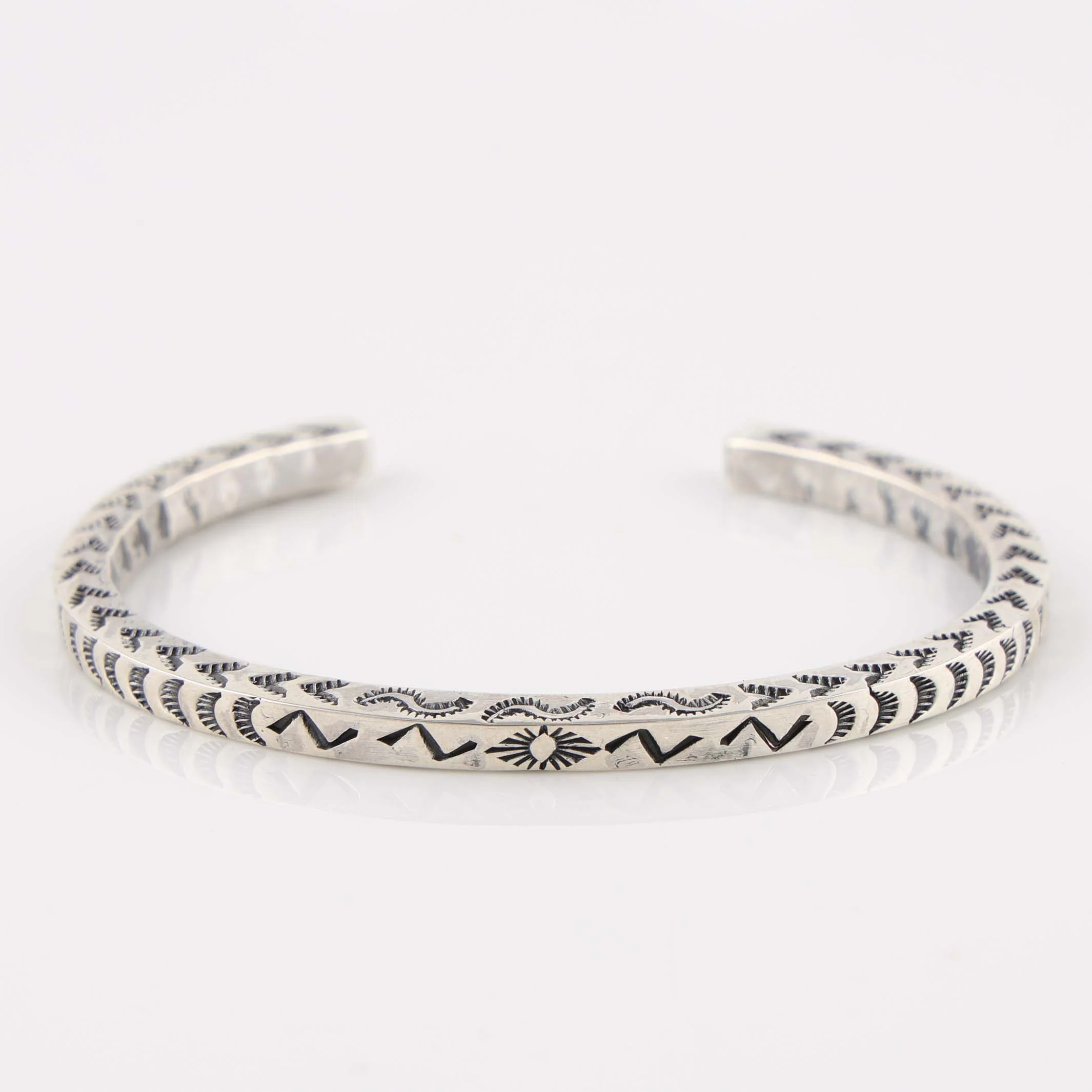 Stamped Silver Cuff