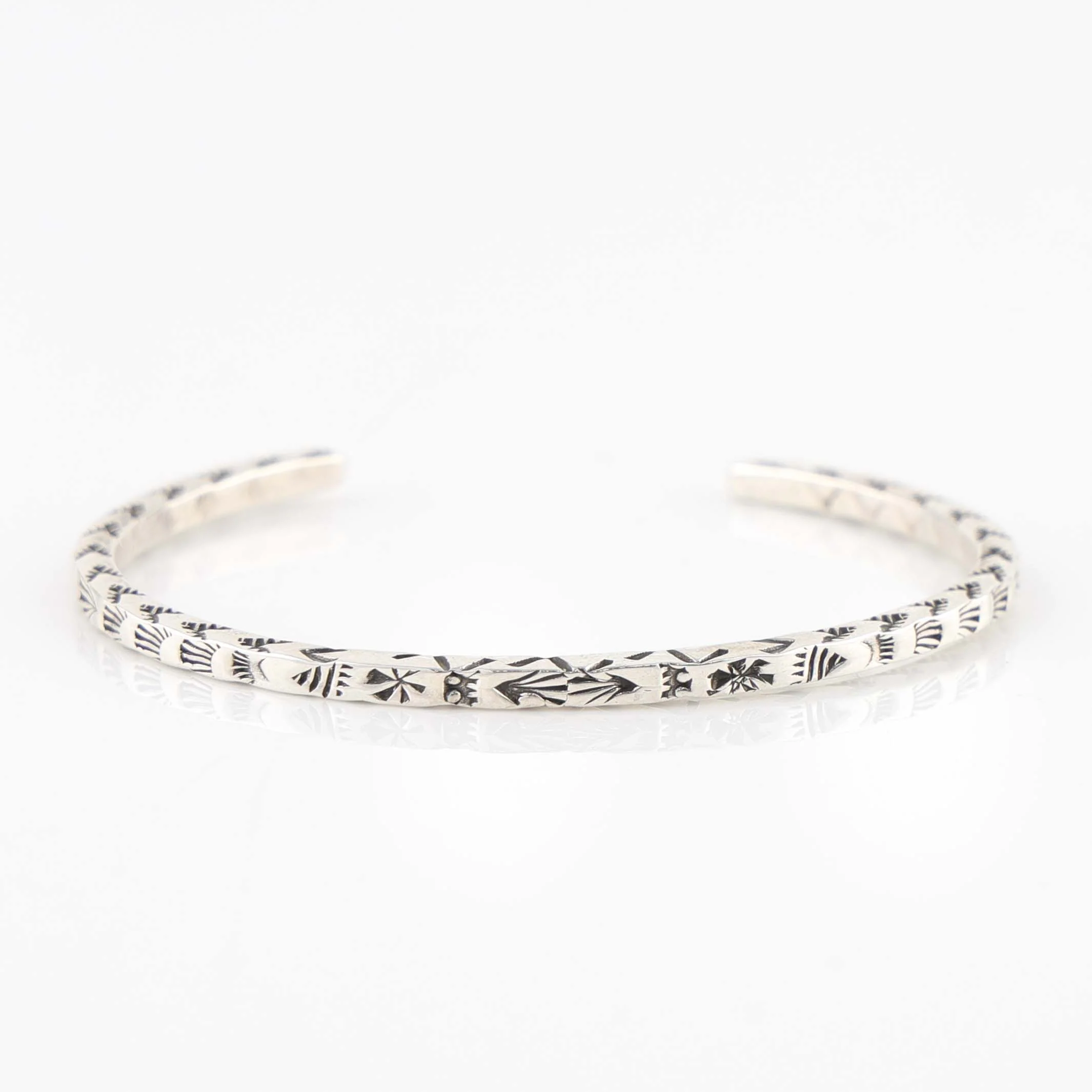 Stamped Silver Cuff