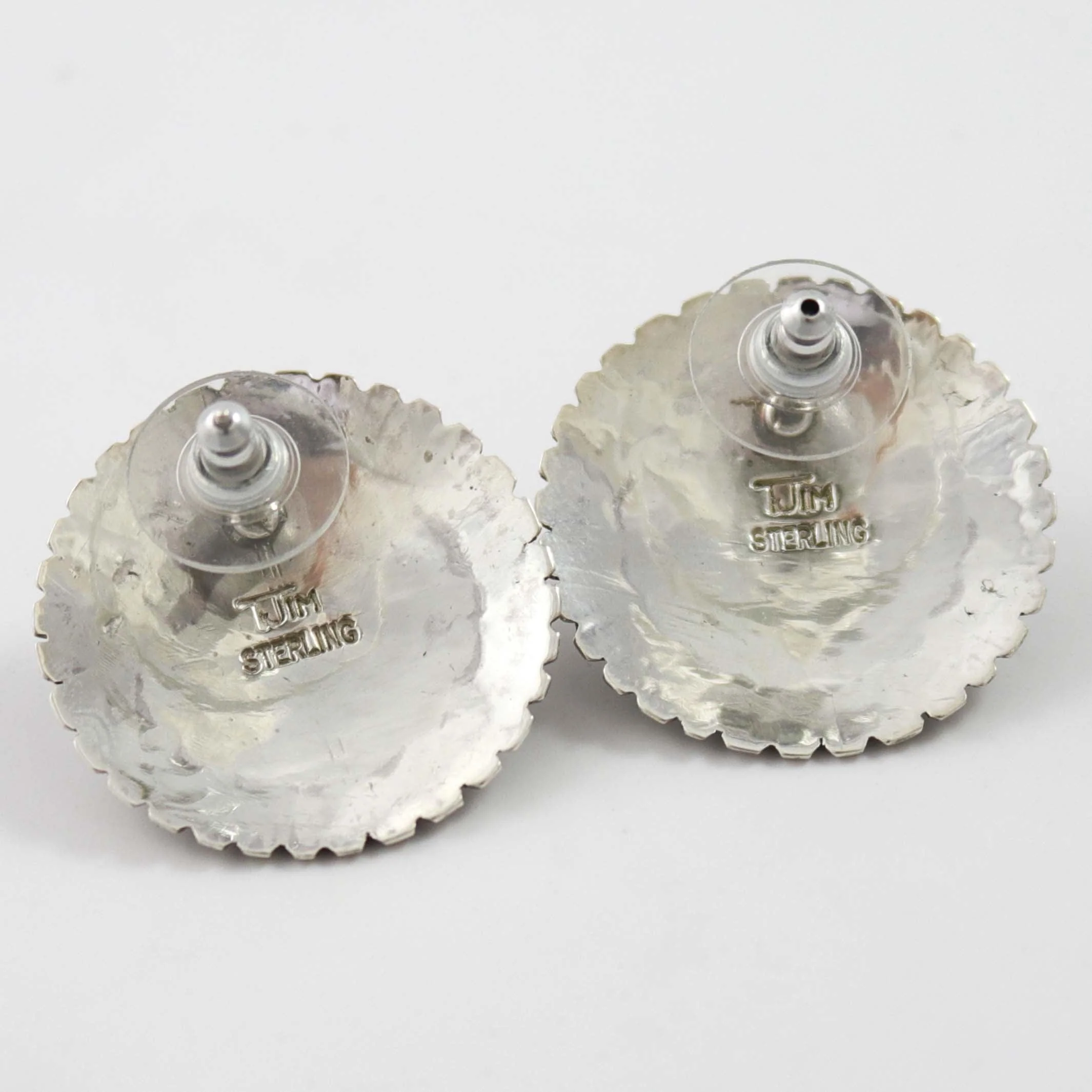 Stamped Silver Earrings - Image 2