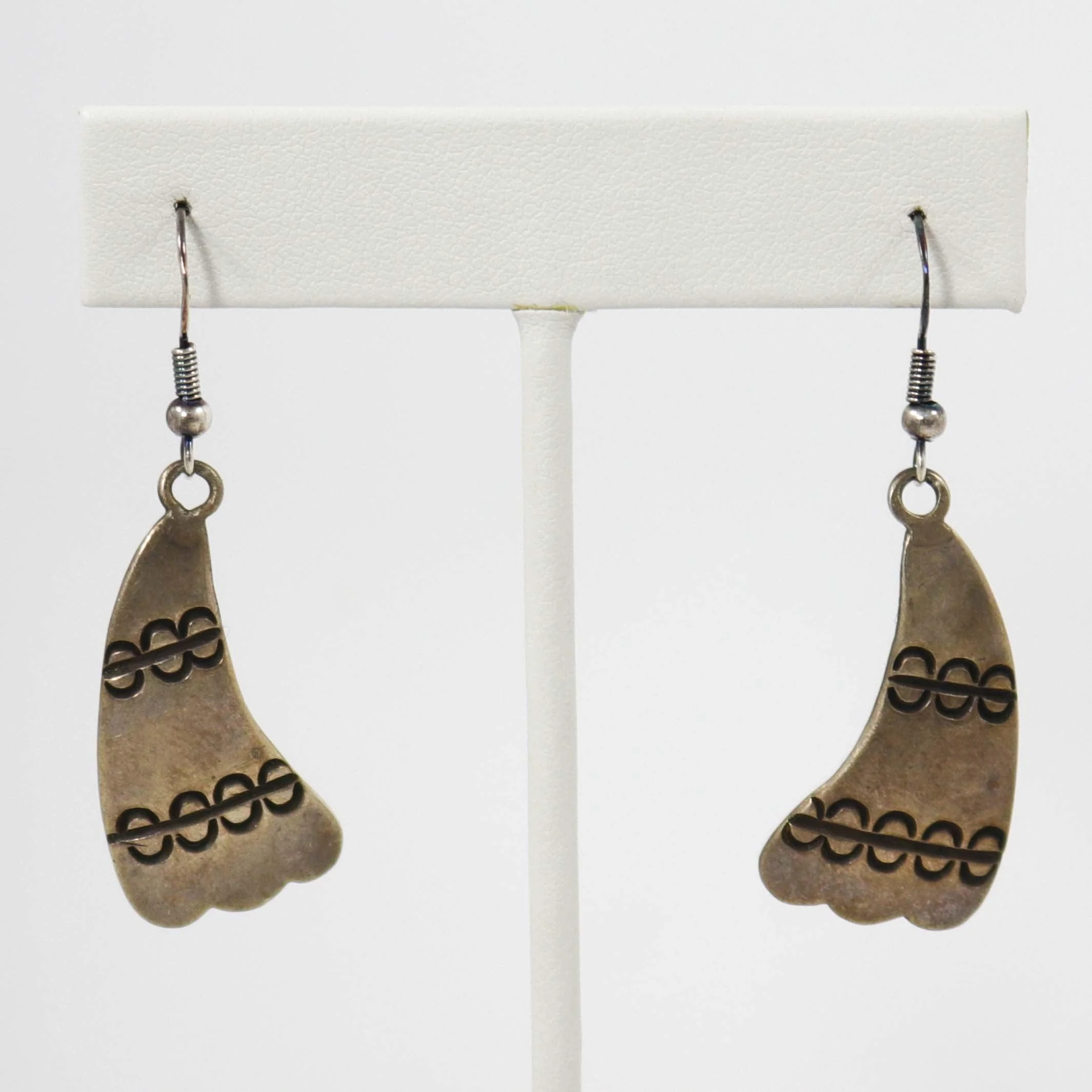 Stamped Silver Earrings