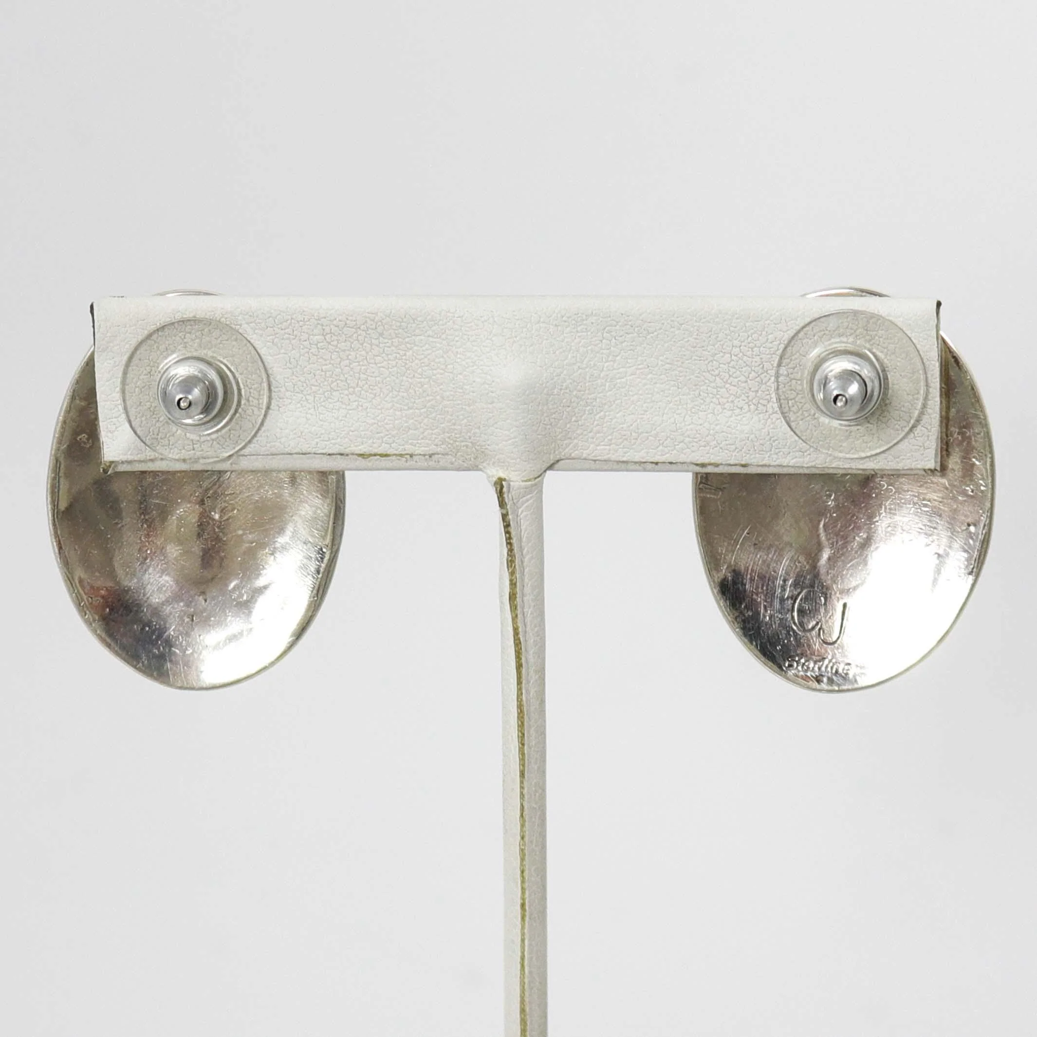 Stamped Silver Earrings - Image 2