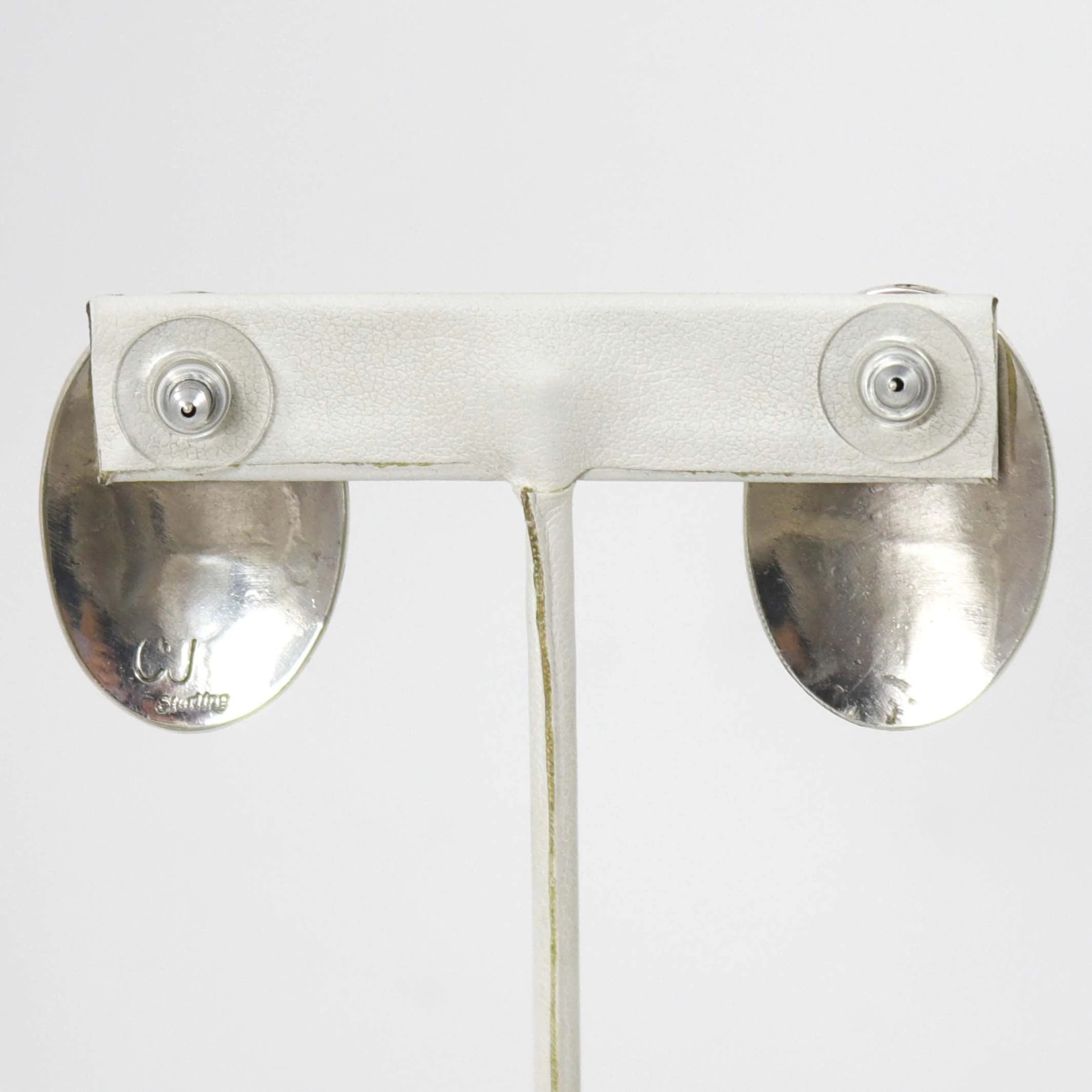 Stamped Silver Earrings - Image 2