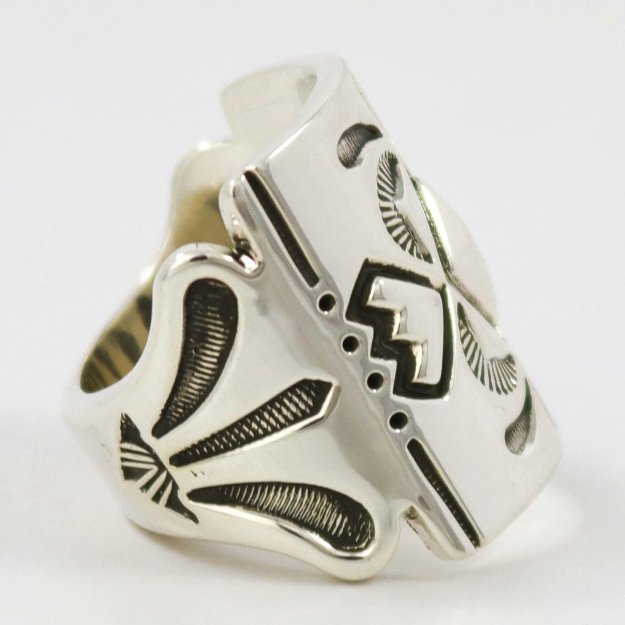 Stamped Silver Ring - Image 3