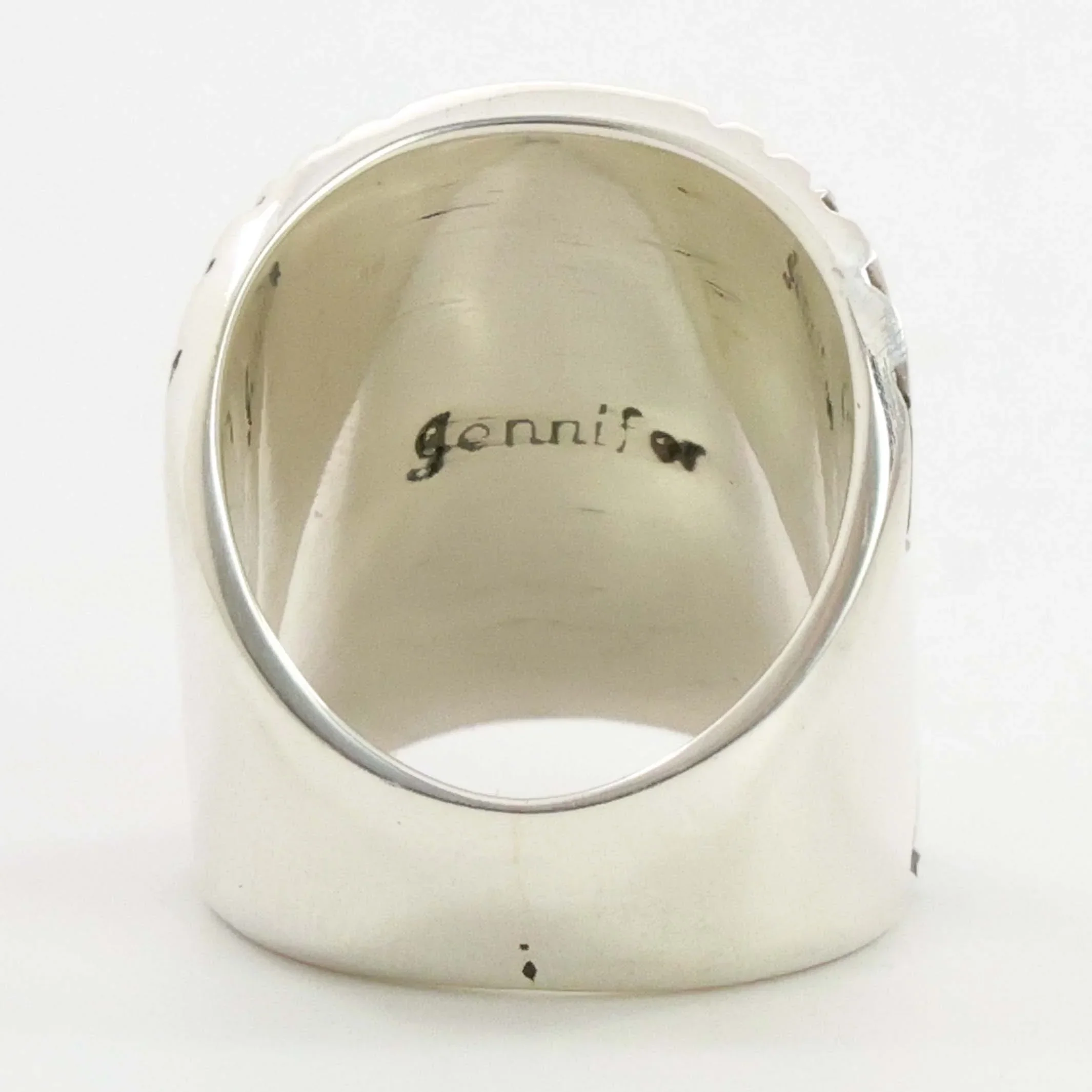 Stamped Silver Ring - Image 3